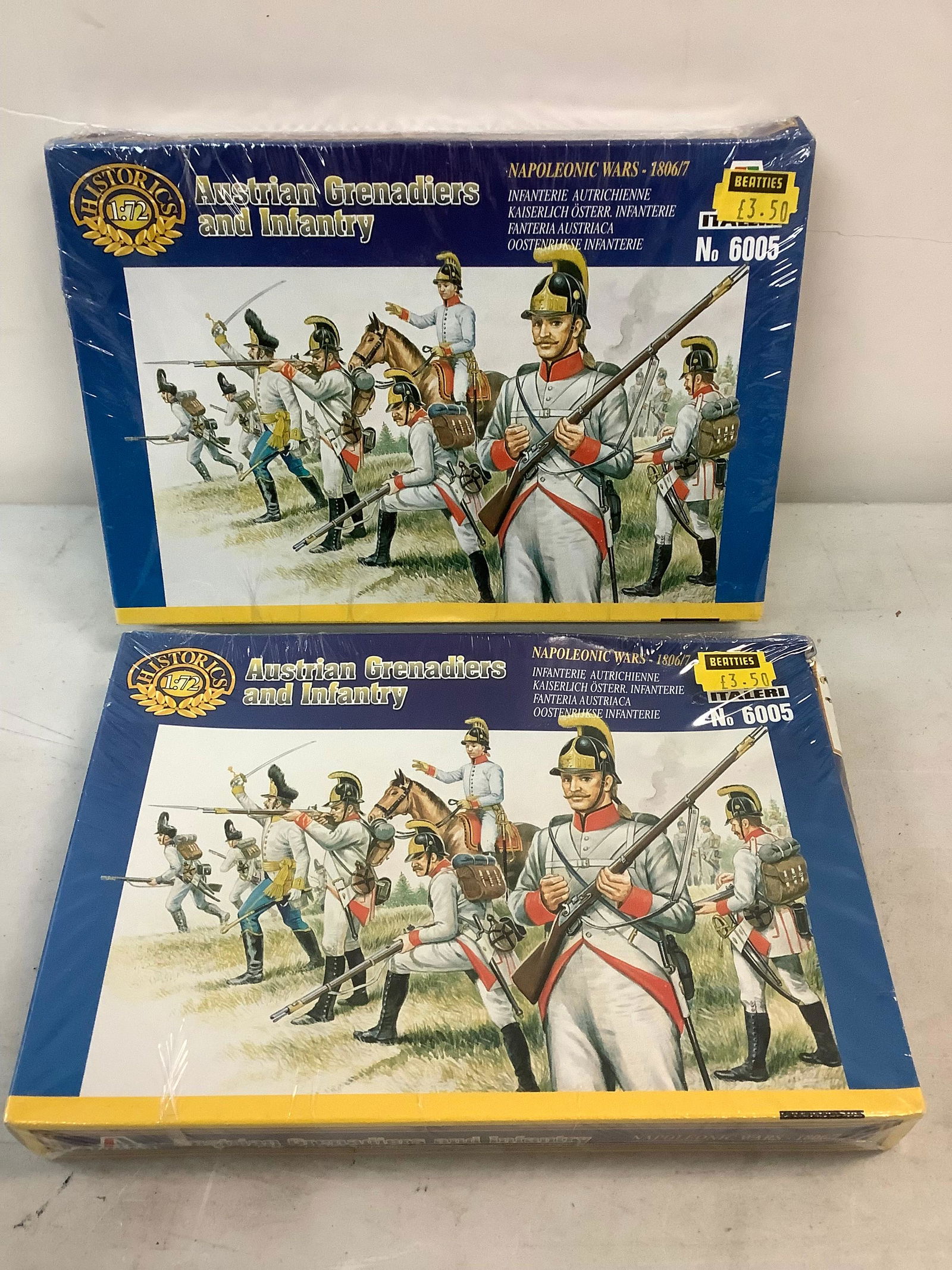 Lot of 2 Sealed Italeri Austrian Grenadiers and Infantry Model Kit  Scale 1:72 (1 of 1)
