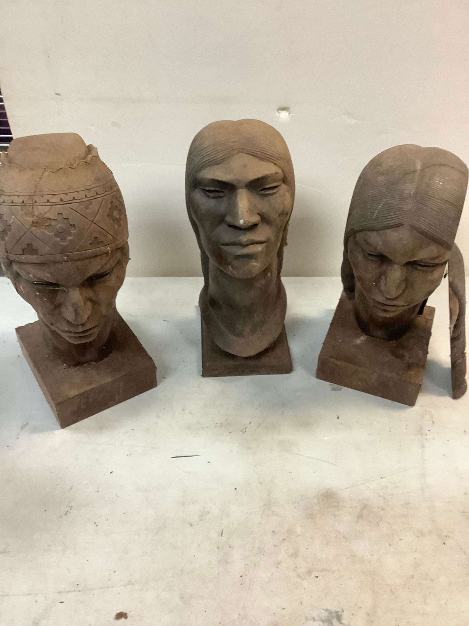 Vintage M.Savaria carved art one is broken tallest 11.5 inch (1 of 1)