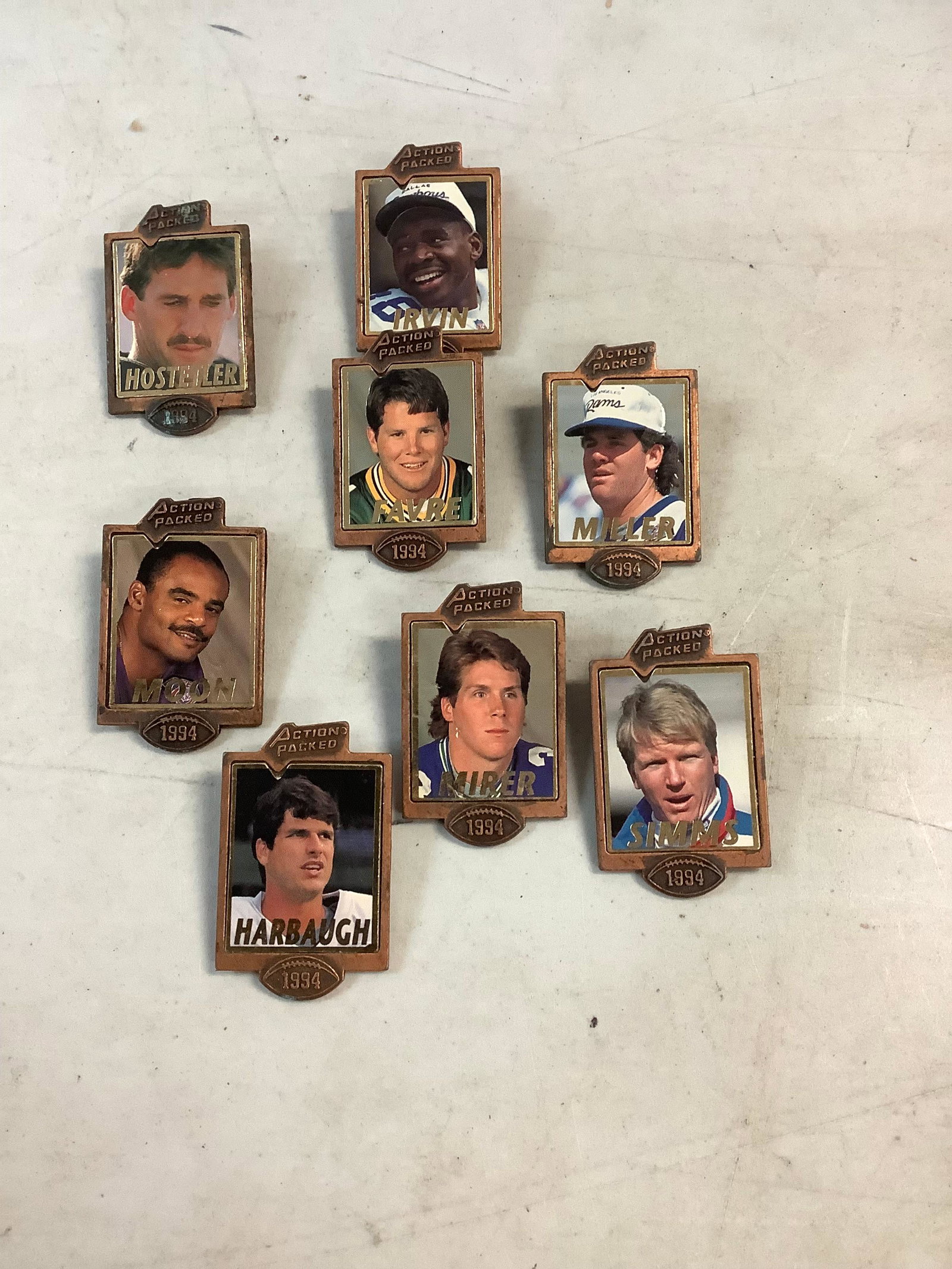 Vintage metal football pins: Vintage metal football pins