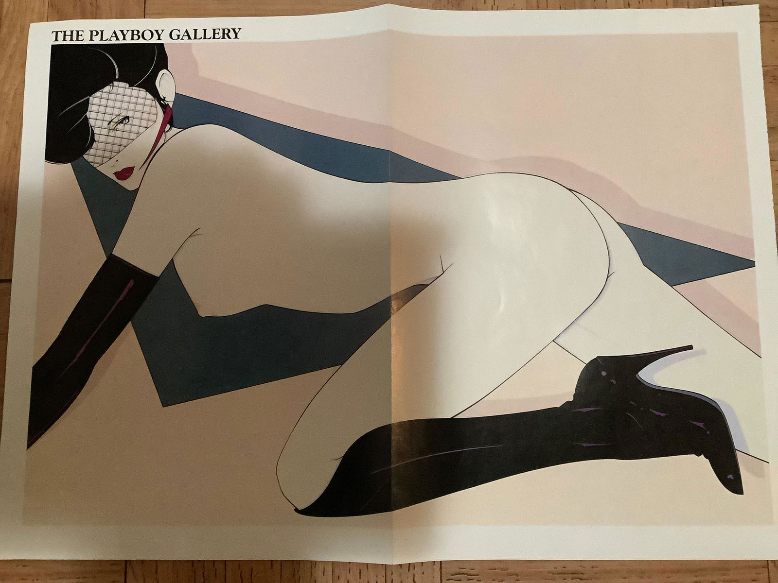 The Playboy Gallery Patrick Nagel Naked Lady Print on Paper 11x15 (1 of 1)
