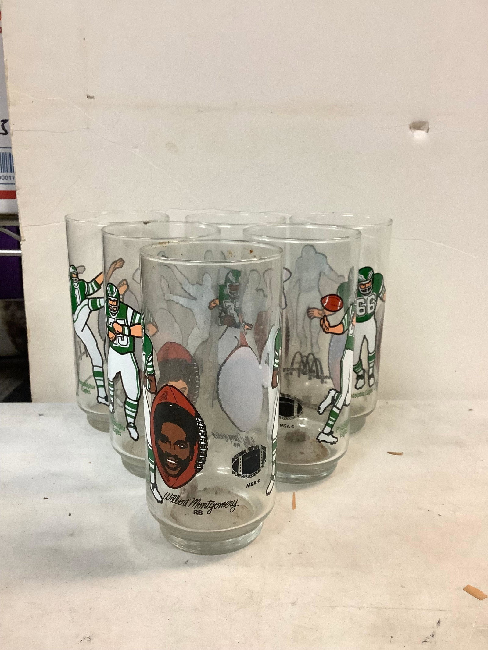 lot of football glasses: lot of football glasses