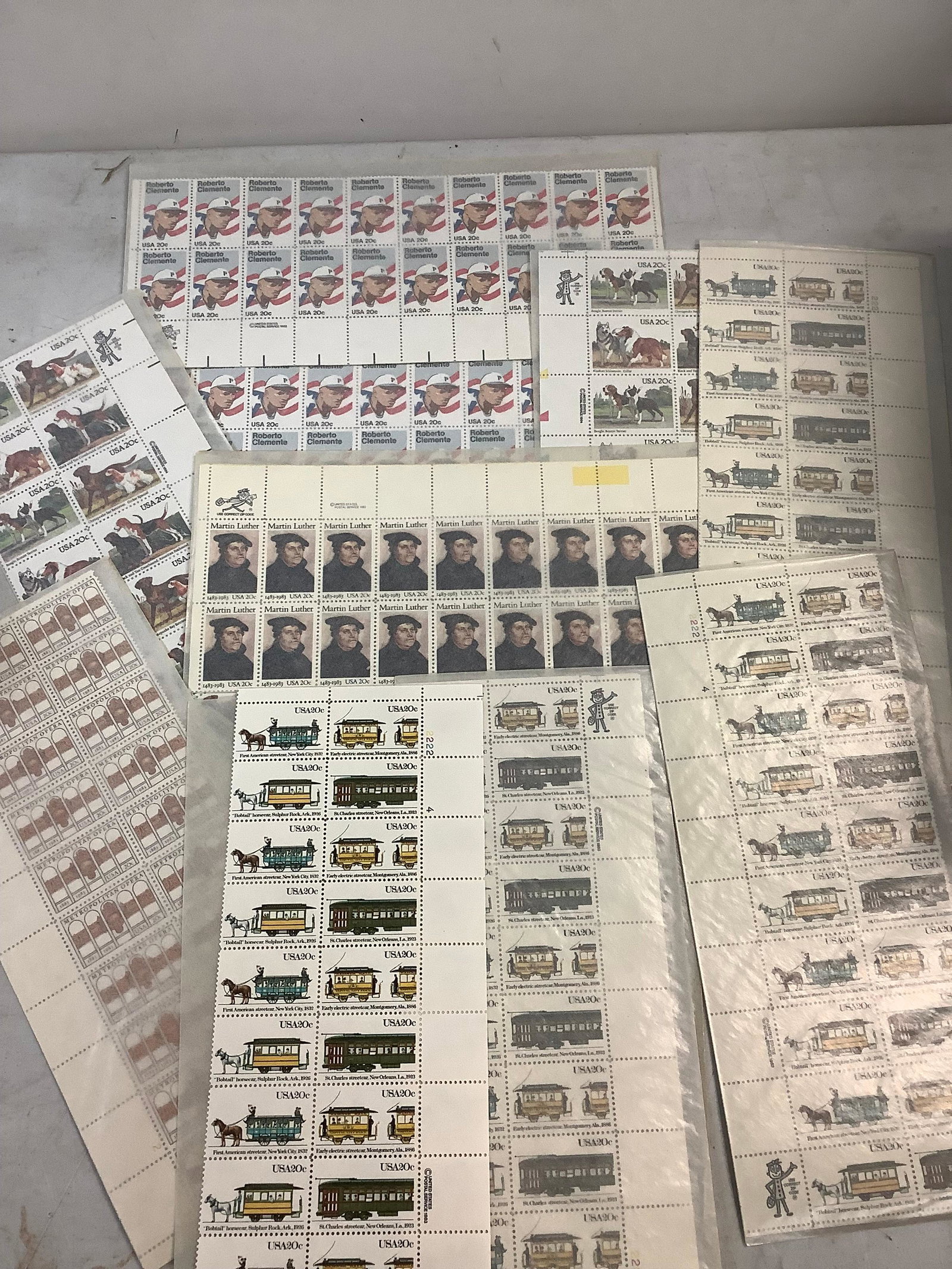 Lot of 20 Cents Stamps Including Martin Luther, Metropolitan Opera, Roberto Clemente Etc.: Lot of 20 Cents Stamps Including Martin Luther, Metropolitan Opera, Roberto Clemente Etc.