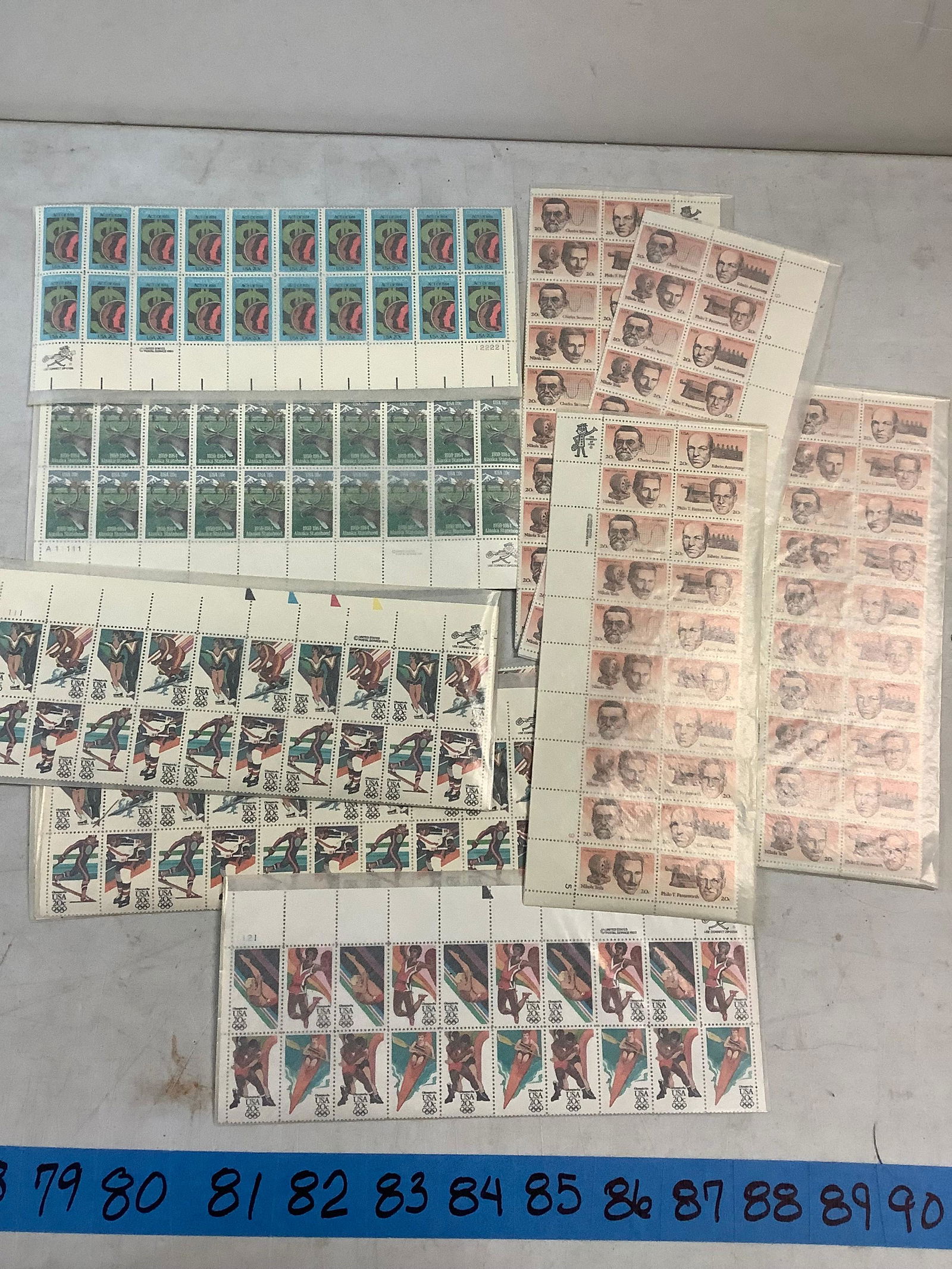 Lot of 10 Sheets of 20 Cents Stamps (1 of 1)