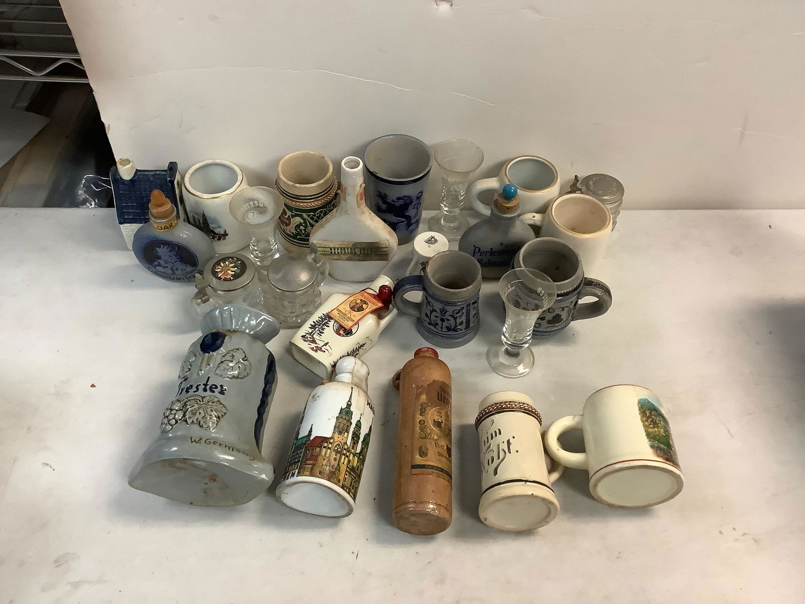 Lot of Vintage Miniature Steins, Cups, Decanters and More (Some Signed) (1 of 1)