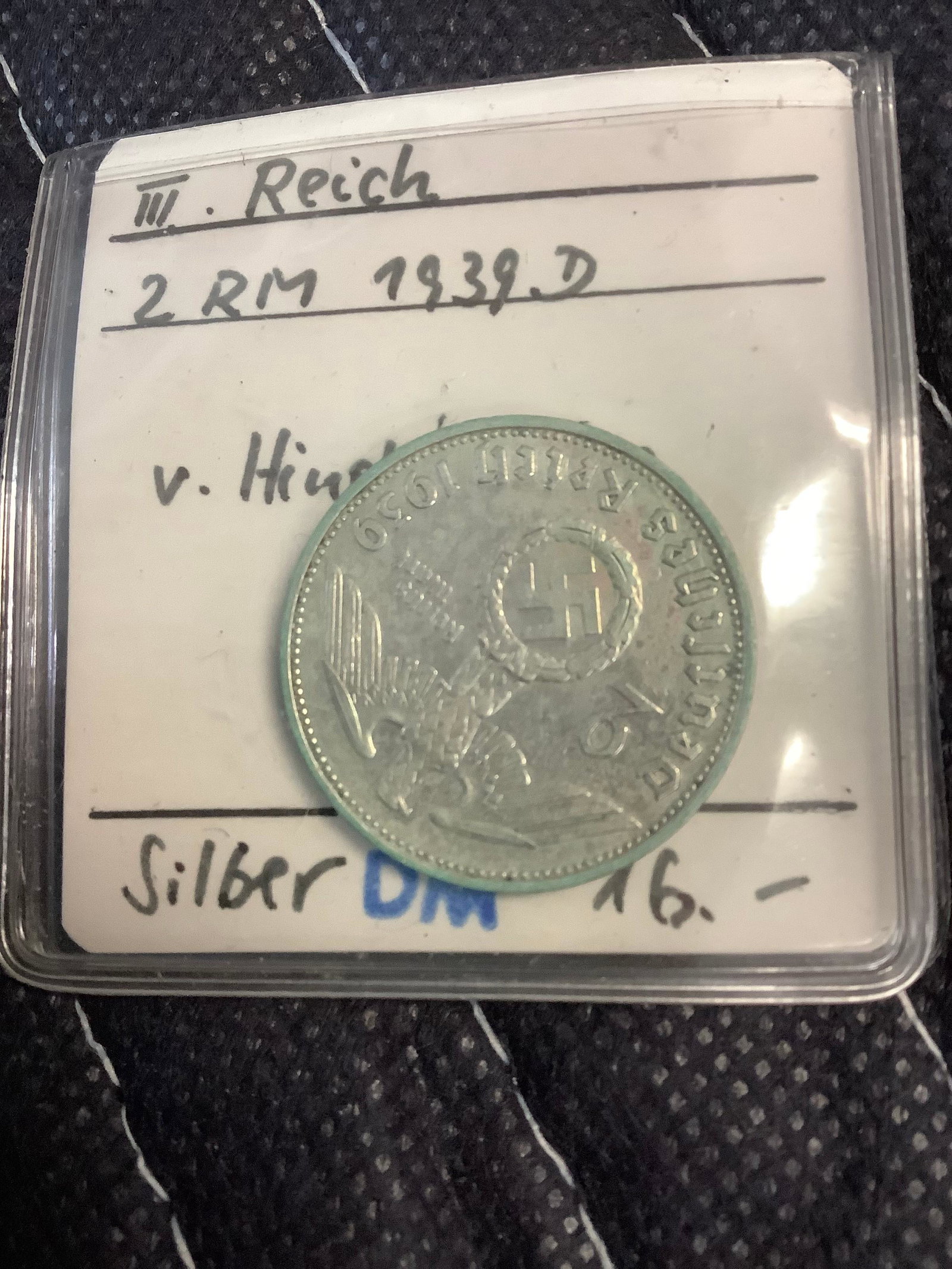 III Reich 2 RM 1939. D: III Reich 2 RM 1939. D