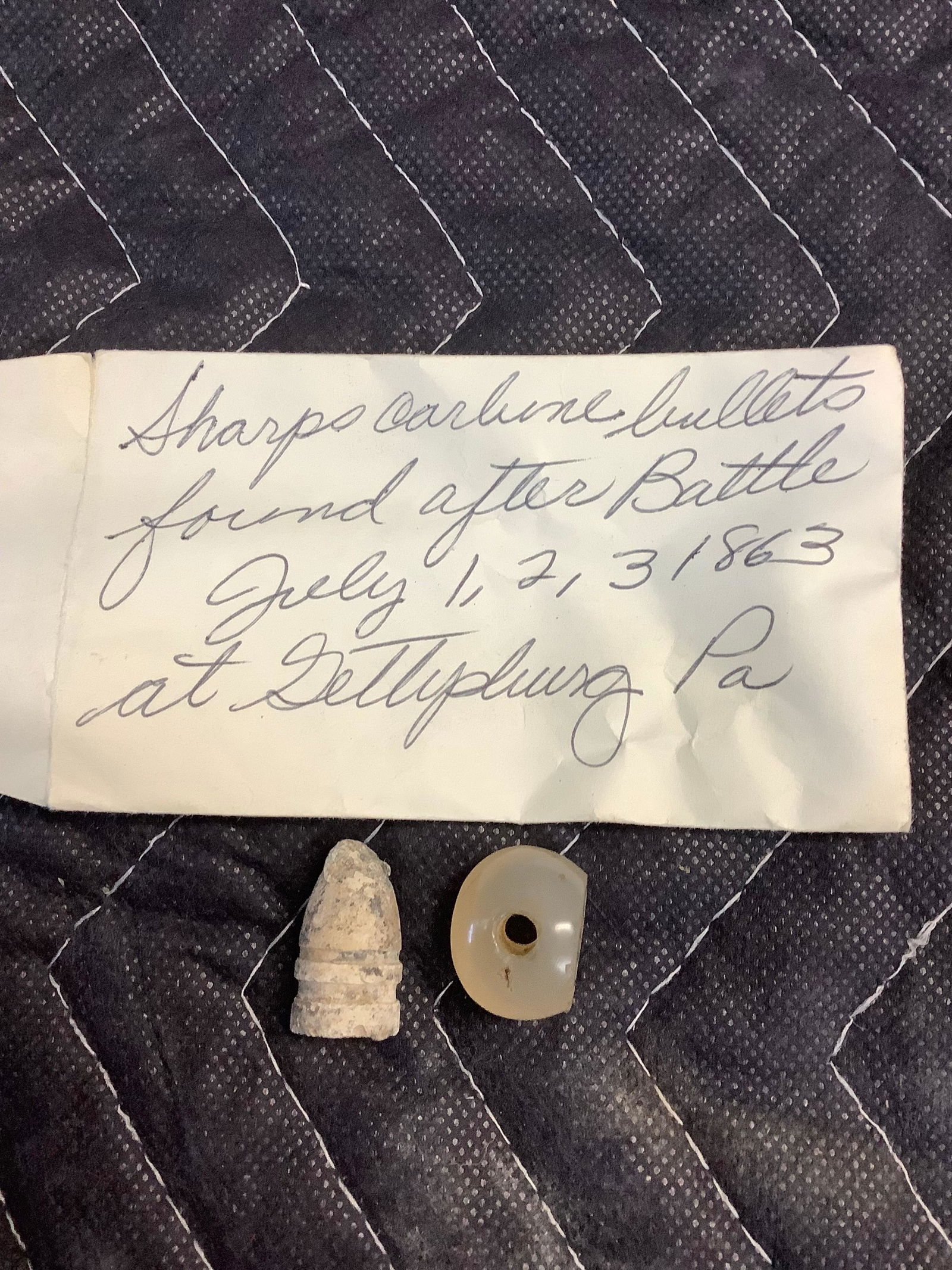 Sharps carbine bullets found after Battle at Gettysburg July 1863 (1 of 1)