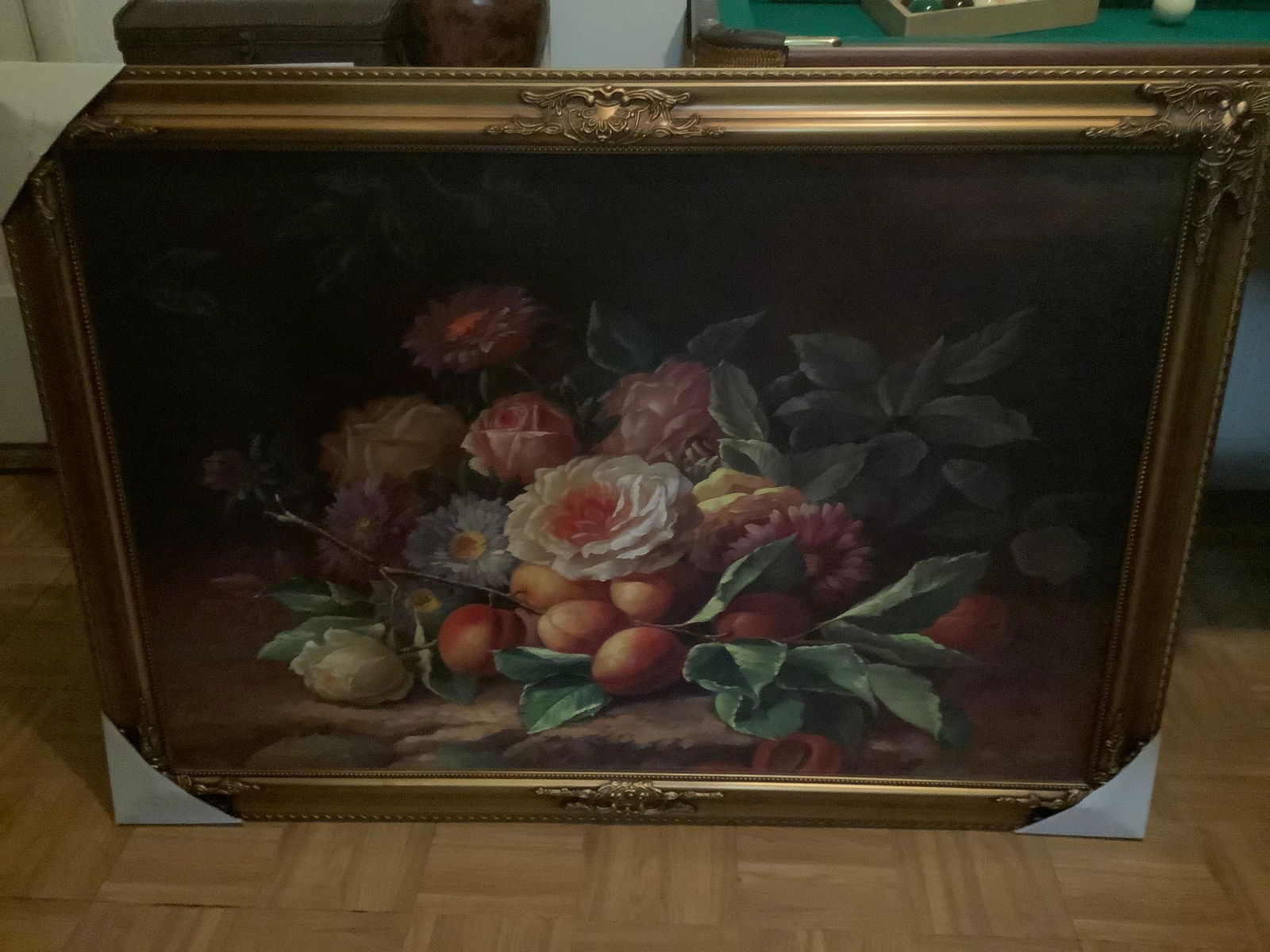 Framed Oil on Canvas Floral Picture (1 of 1)