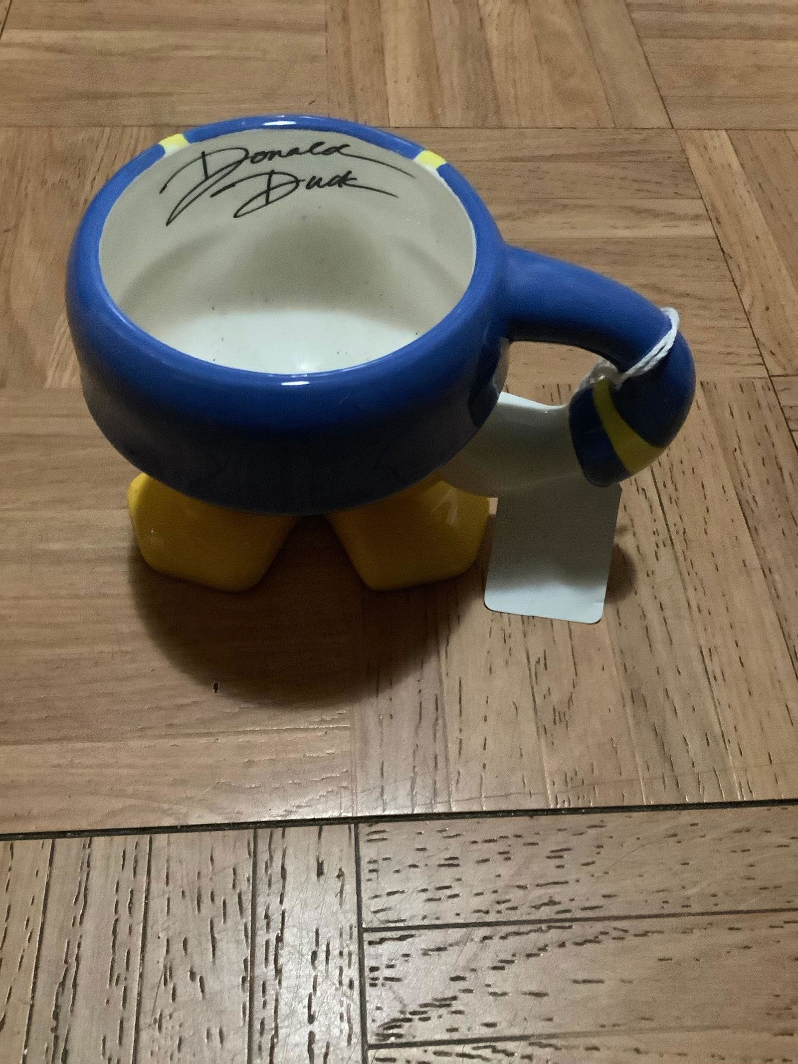 Authentic Disney Theme Park Signed Donald Duck Bowl Mug (1 of 1)