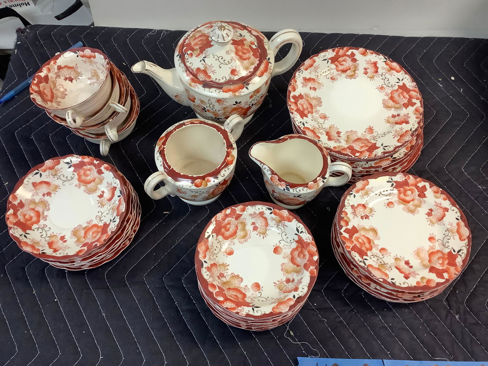 Dessert China set including tea pot, cups and saucers, dessert plates and more Hand painted Japan (1 of 1)