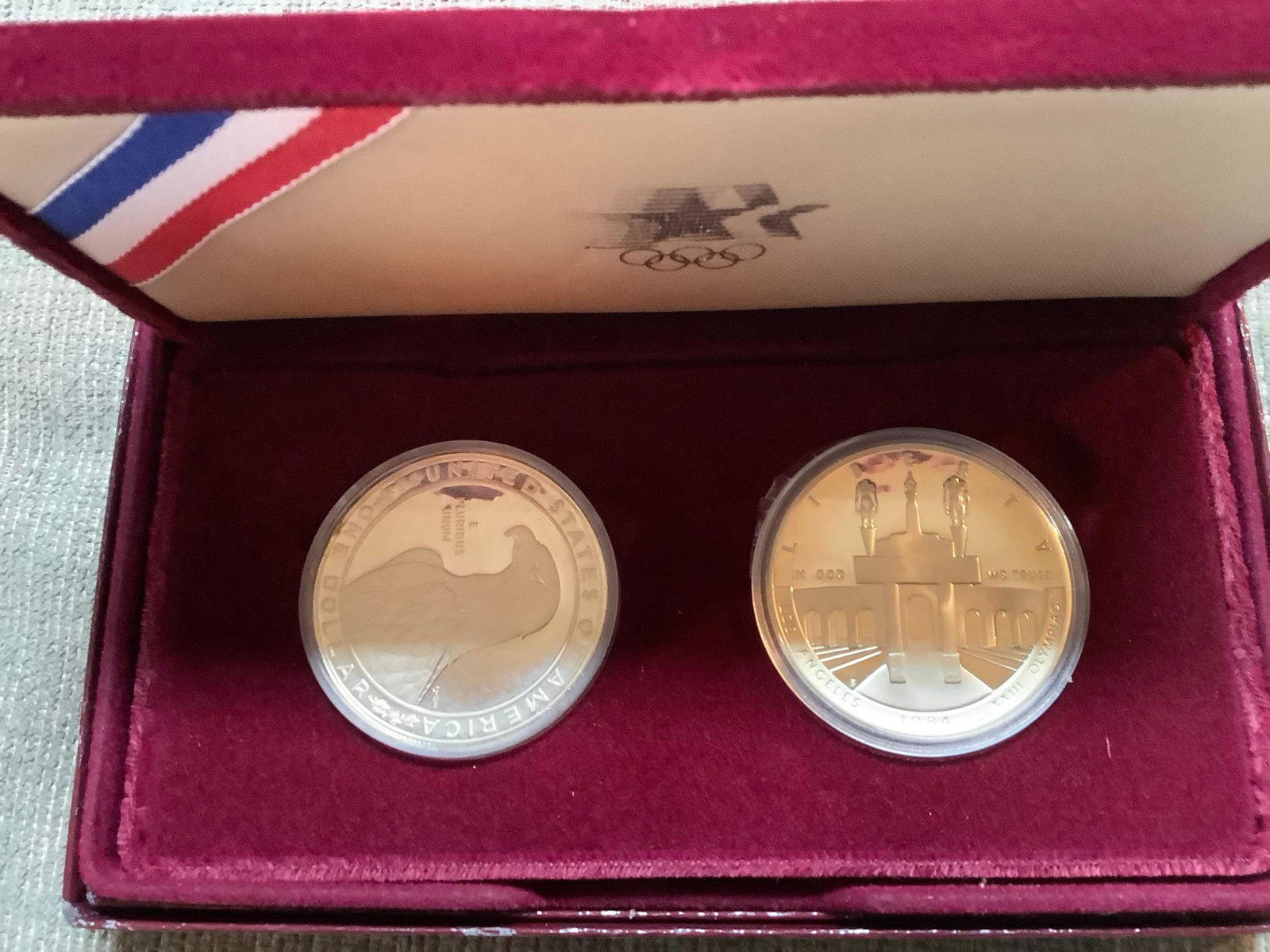 1984 2 one ounce silver proof coins (1 of 1)
