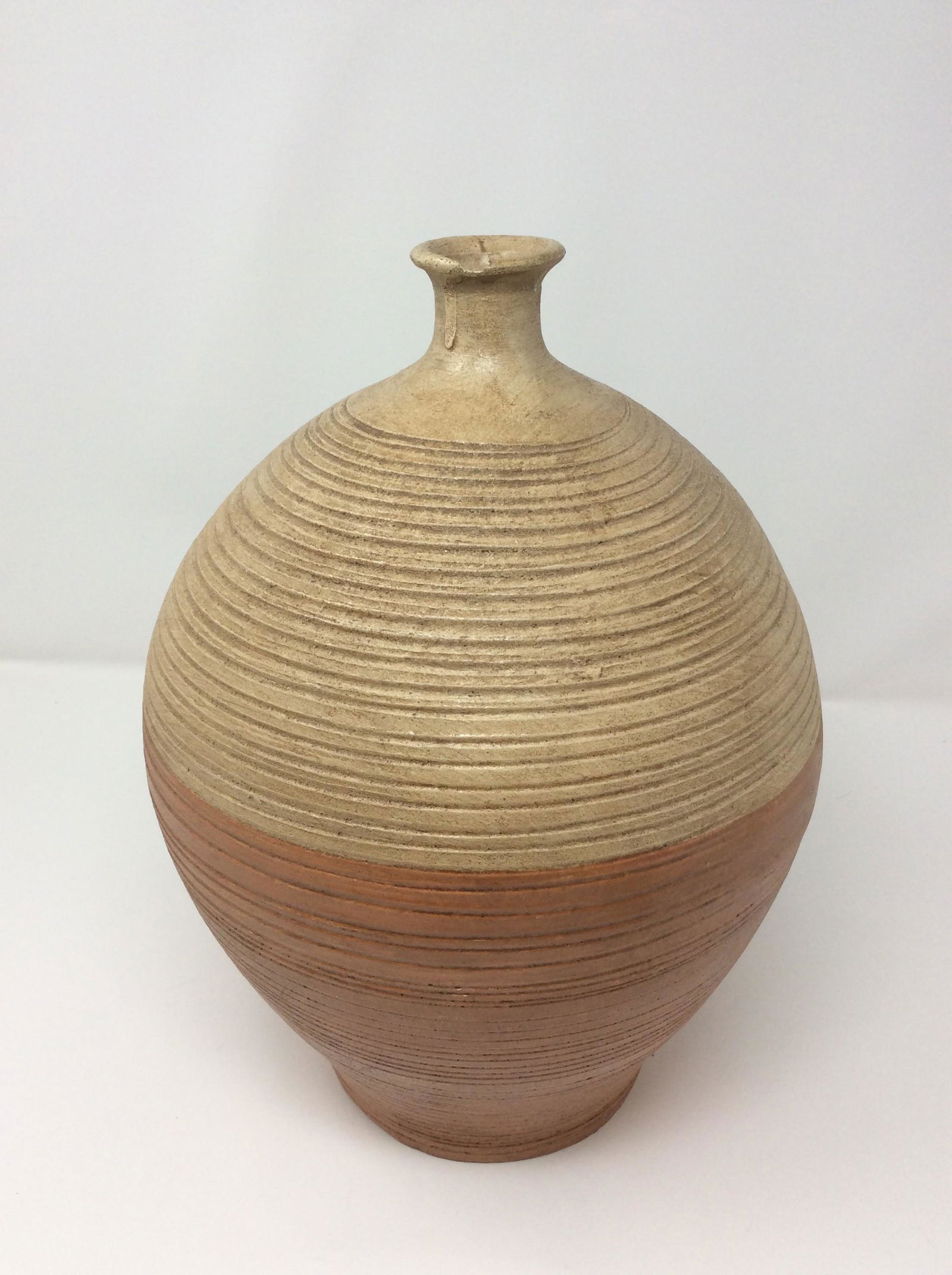 Large Clay pot with chip on rim 12"Hx 9' wide (1 of 1)