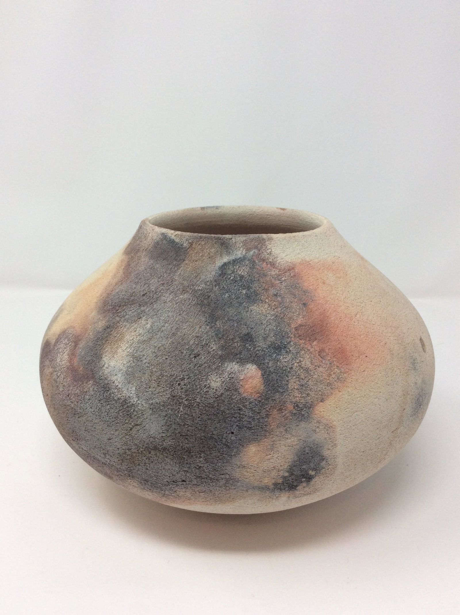 Clay Pot Multi colored, 6" tall x 8" wide: Clay Pot Multi colored, 6" tall x 8" wide
