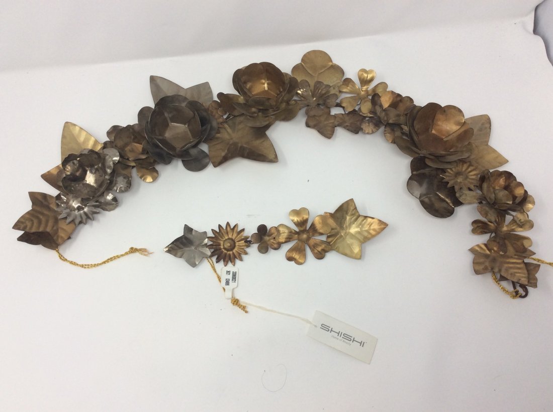 Home Decor Shishi decoration, flowers and leaves Tin19" and 9" (1 of 1)