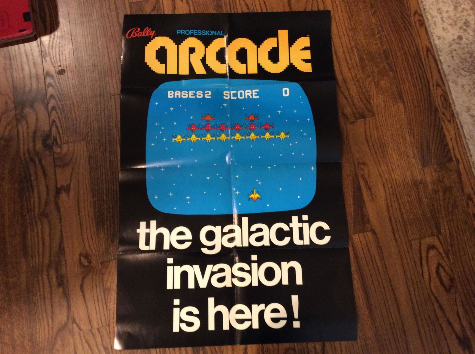 Vintage Professional Arcade The galactic invasion is here original poster in perfect condition 34" x (1 of 1)