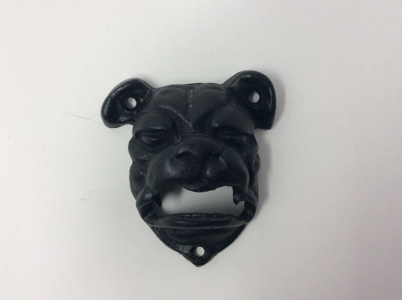 Cast Iron Bull Dog Bottle opener approx 3.5" w x 3.5" tall (1 of 1)