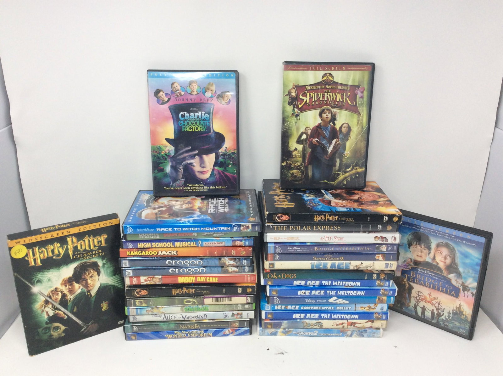 Children and young teen DVD Harry Potter, SChairly and the chocalate factory, ice age, high school: Children and young teen DVD Harry Potter, SChairly and the chocalate factory, ice age, high school musical, eragon, The polar express and more