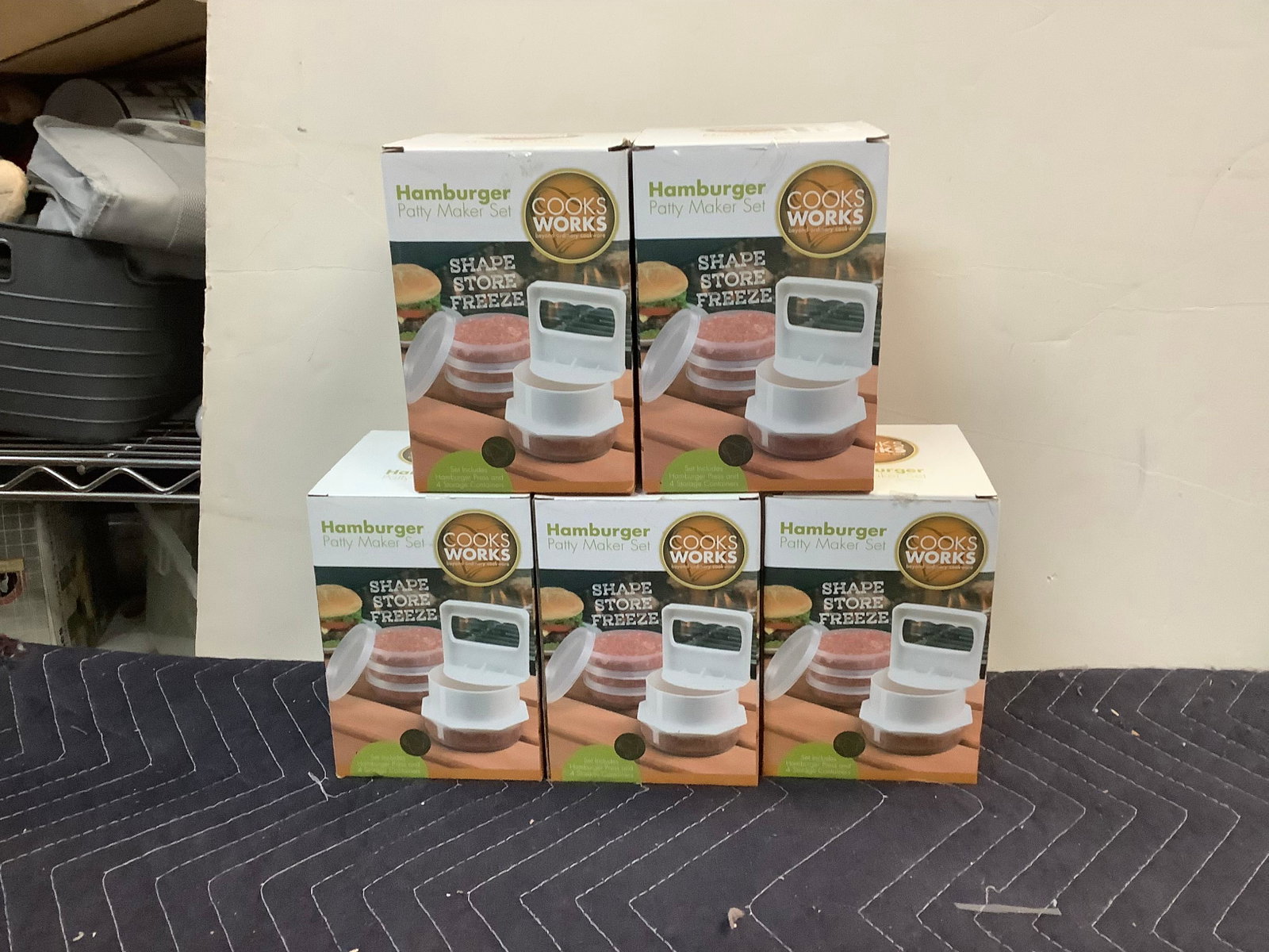 Lot of 5 New Hamburger Patty Maker Set: Lot of 5 New Hamburger Patty Maker Set