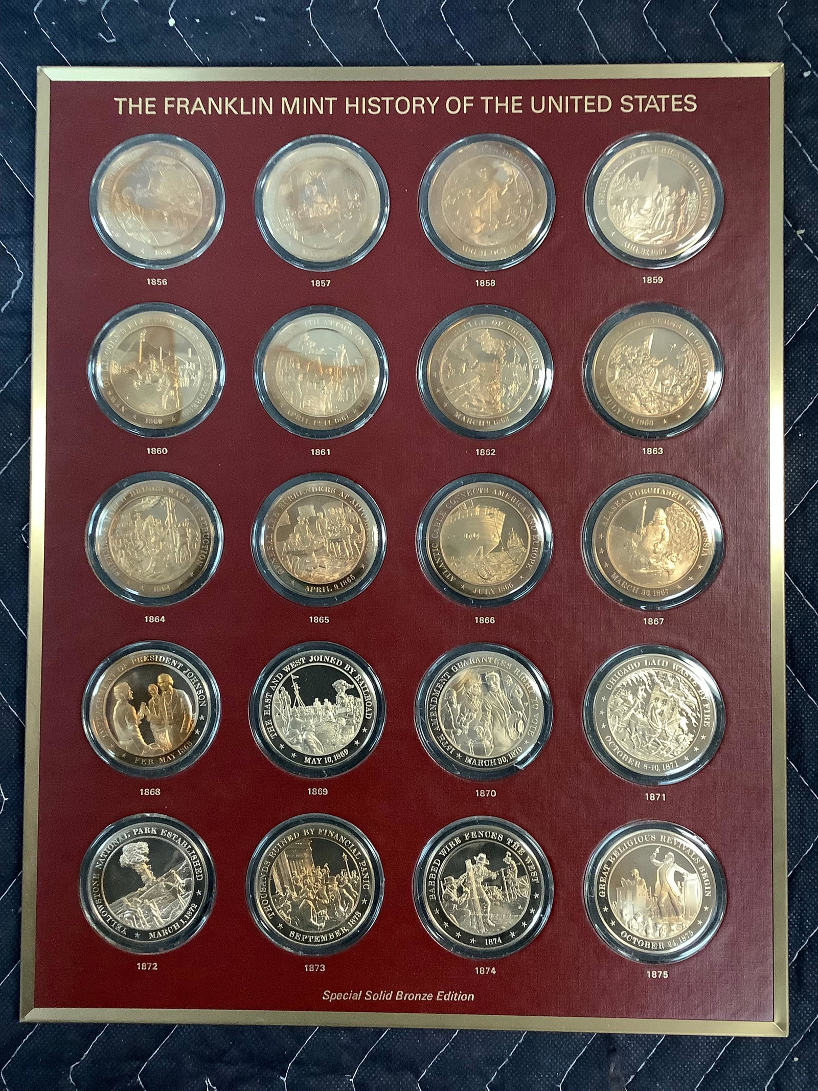 The Franklin Mint History Of The United States bronze coins: The Franklin Mint History Of The United States bronze coins