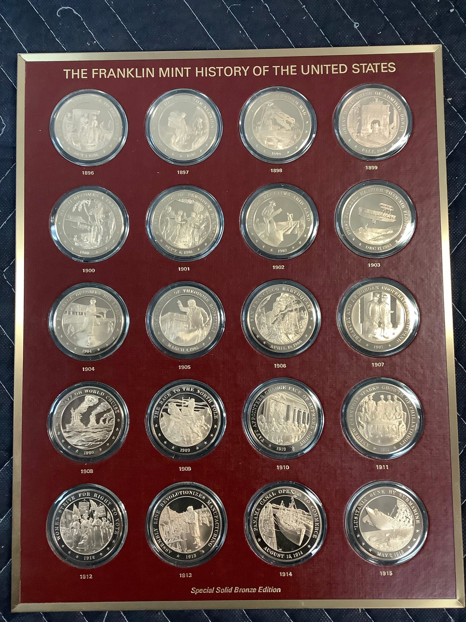 The Franklin Mint History Of The United States bronze coins: The Franklin Mint History Of The United States bronze coins