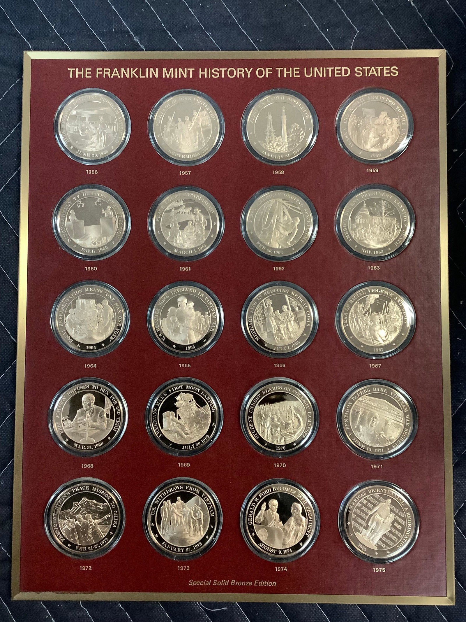 The Franklin Mint History Of The United States bronze coins: The Franklin Mint History Of The United States bronze coins