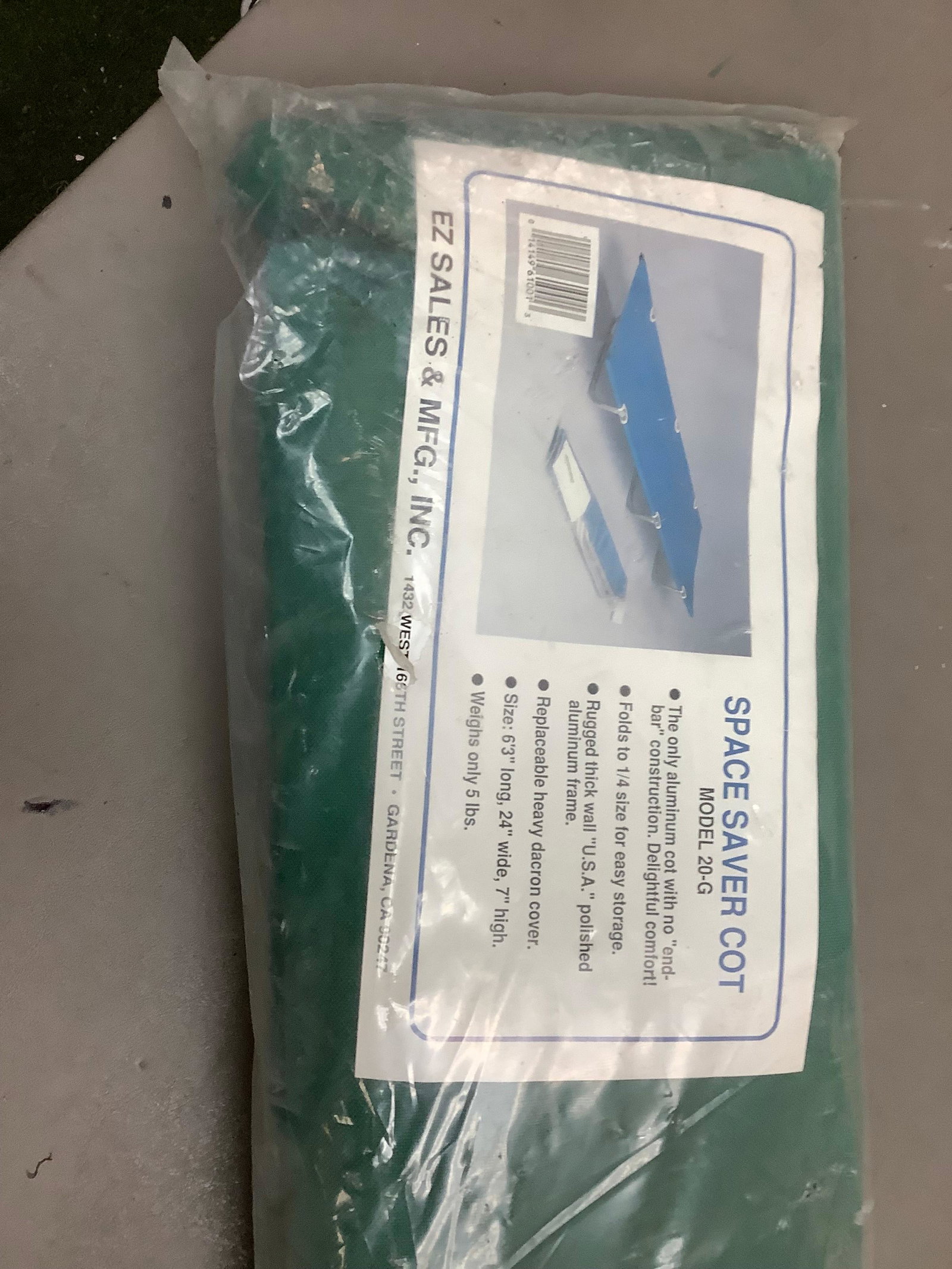 Space Saver Cot Model 20-G: Space Saver Cot Model 20-G