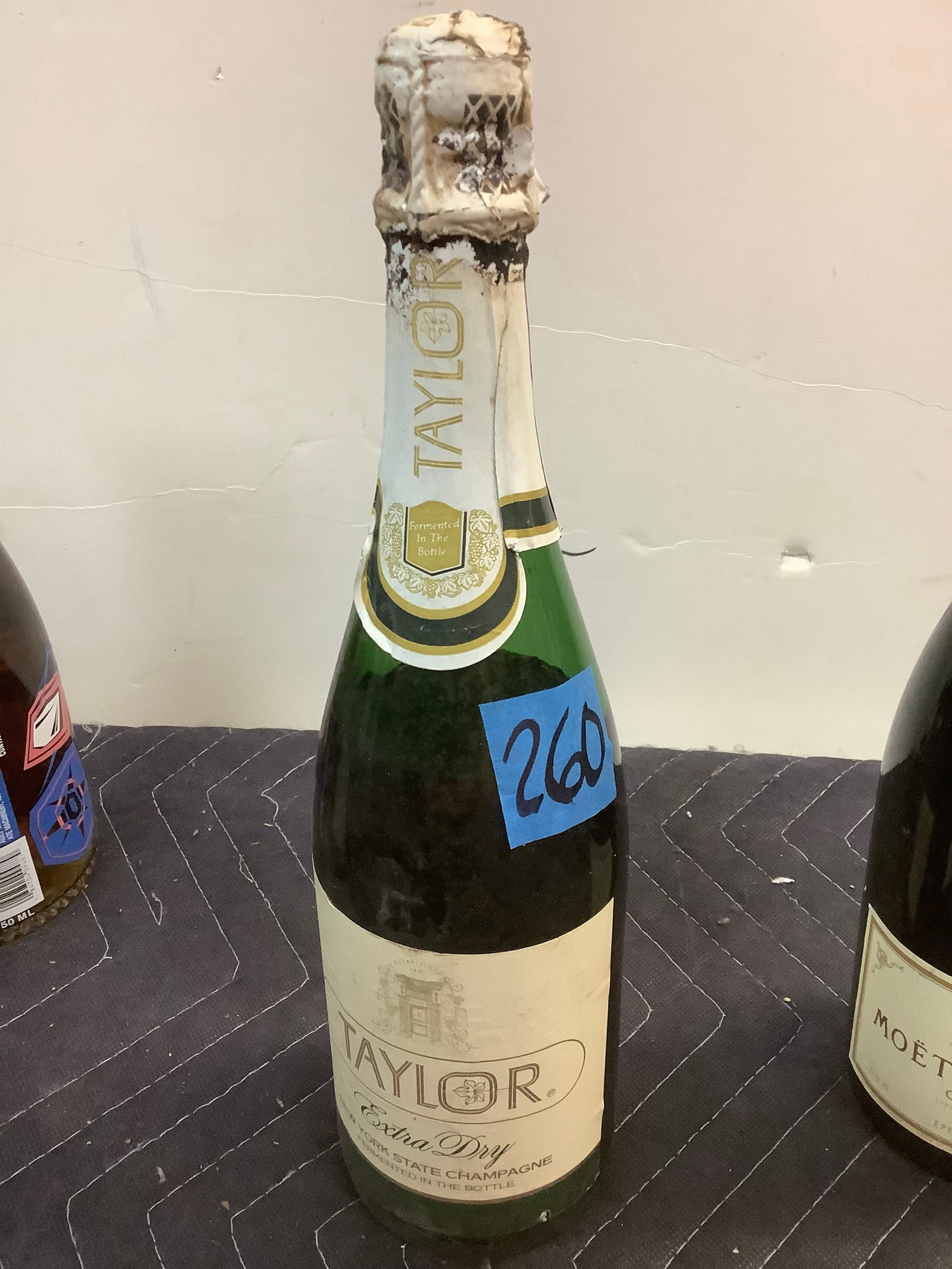 Taylor Extra Dry New York State Champagne 750ML - Sealed: Any contents in bottle is Free; You are bidding on the bottle & unbroken tax stamp
