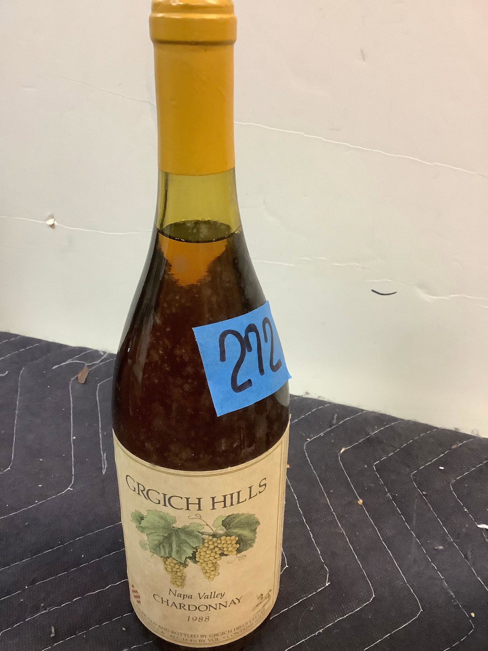 Grgich Hills - Napa Valley Chardonnay 1988 750 ML - Sealed: Any contents in bottle is Free; You are bidding on the bottle & unbroken tax stamp