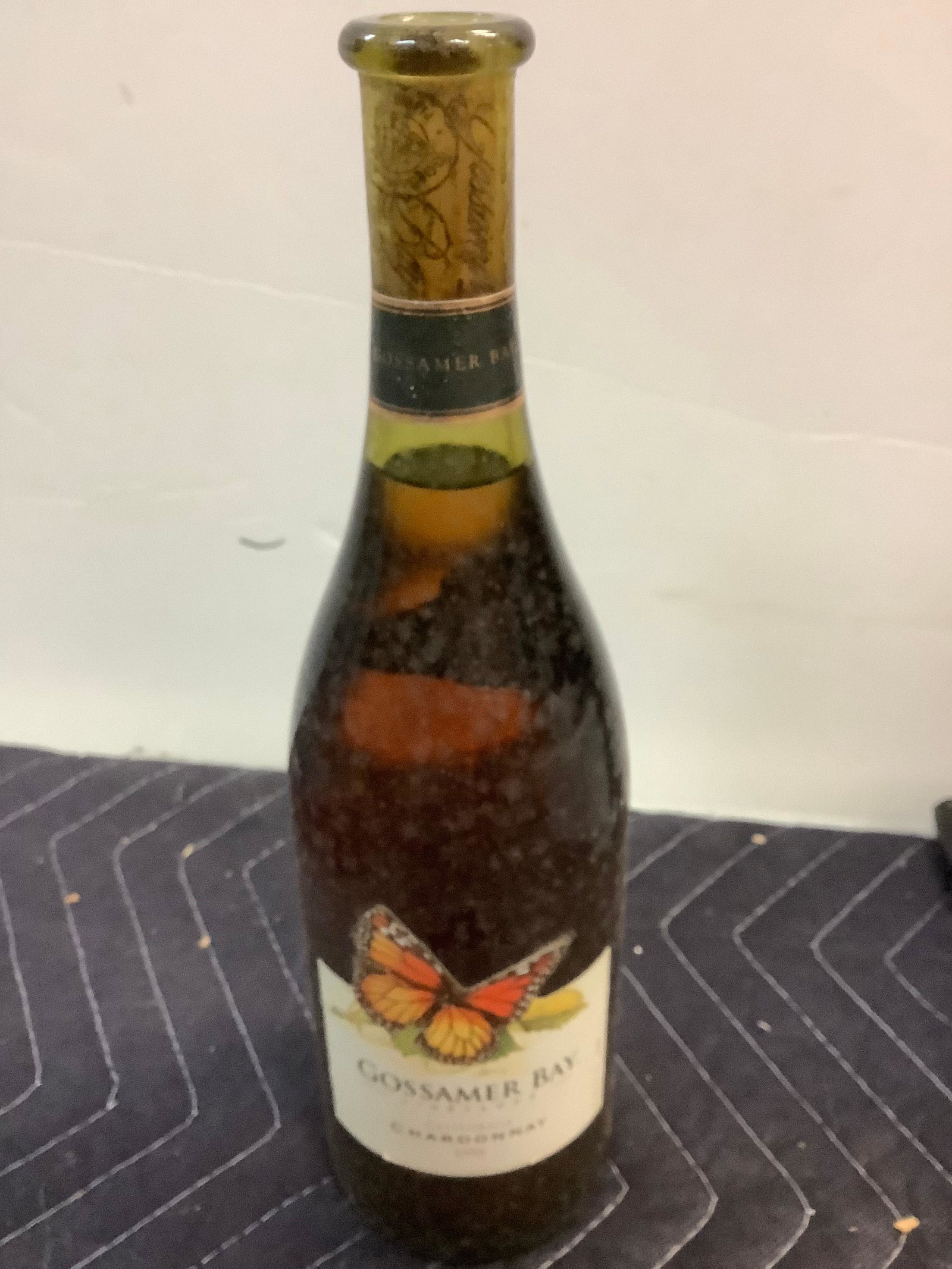 Gossamer Bay Vineyard California Chardonnay 1995 - Sealed: Any contents in bottle is Free; You are bidding on the bottle & unbroken tax stamp