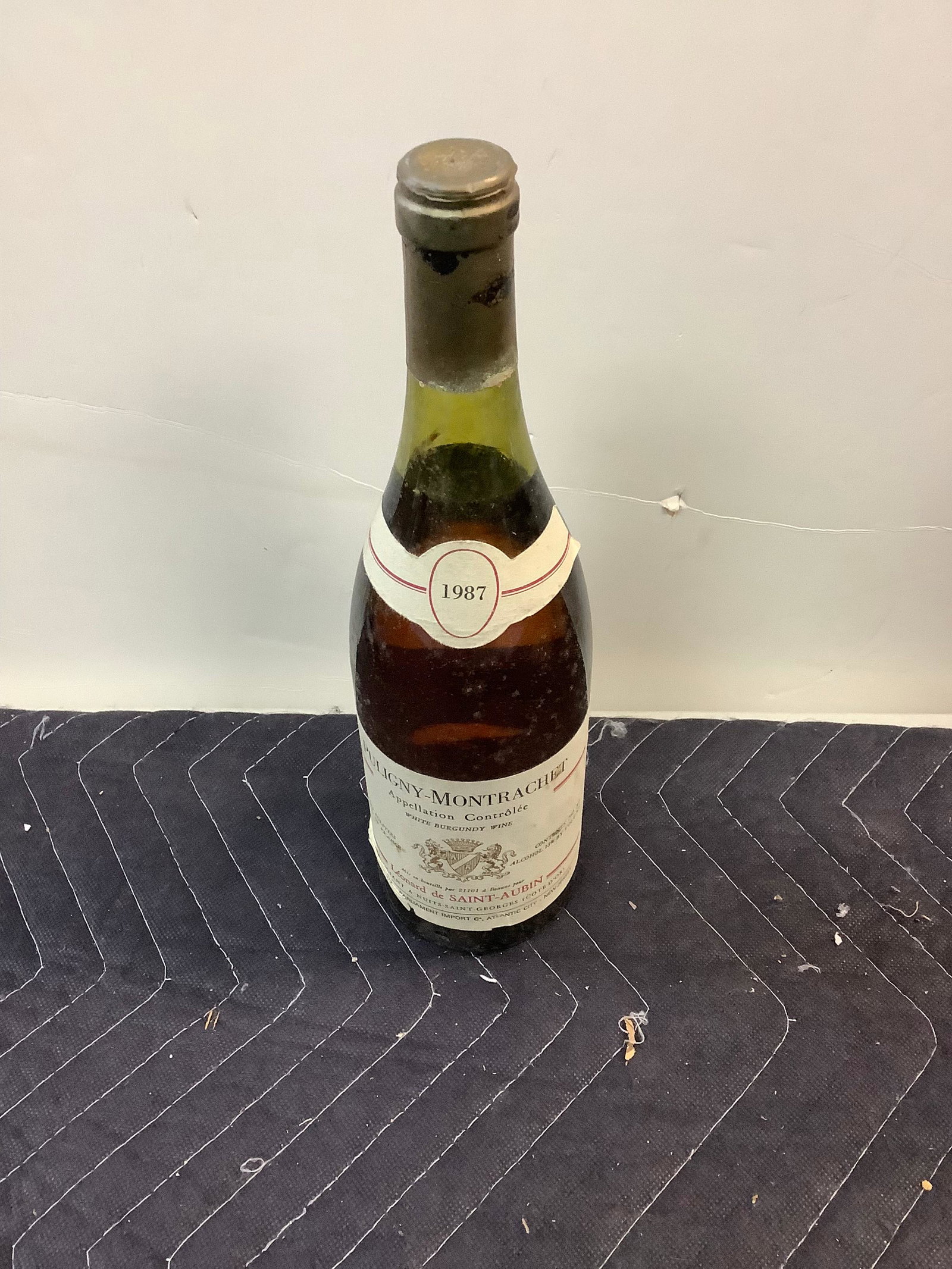 1987 Sealed Puligny-Montrachet White Burgundy Wine 750ml.: 1987 Sealed Puligny-Montrachet White Burgundy Wine 750ml.