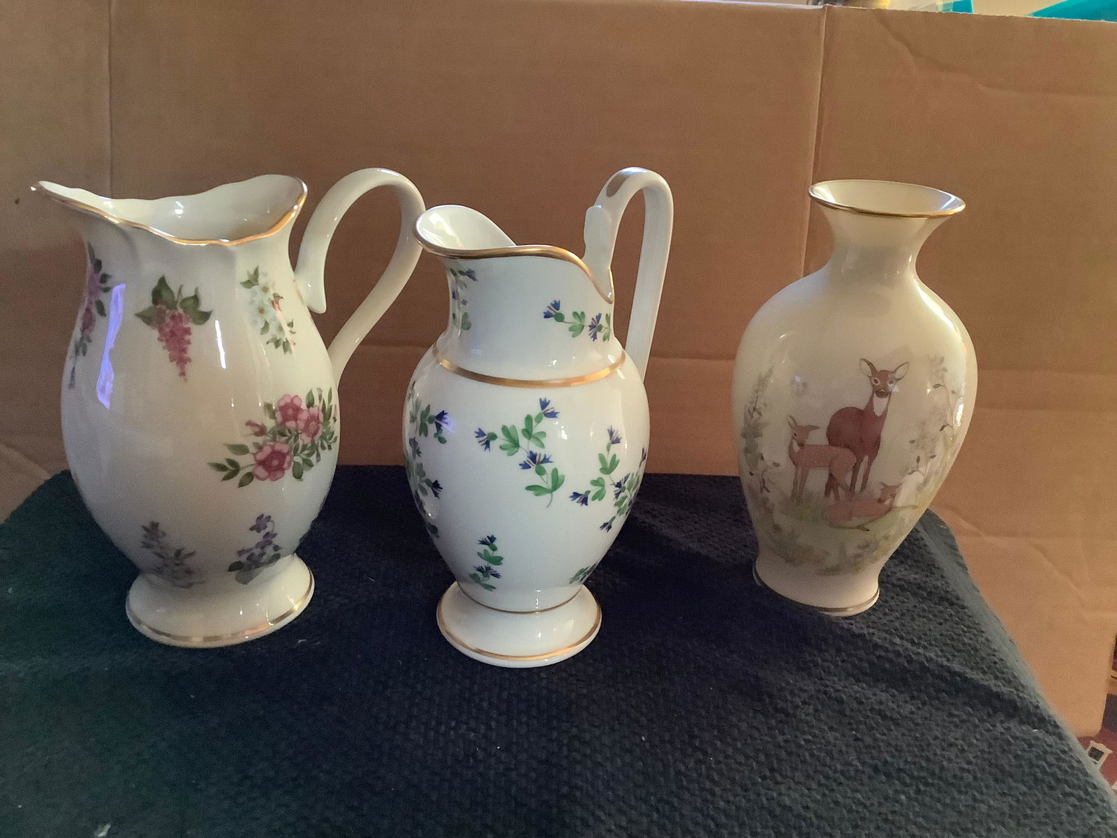 lot of 2 Lenox pitchers and mother's day collection 7 1/2" tall lenox vase (1 of 1)