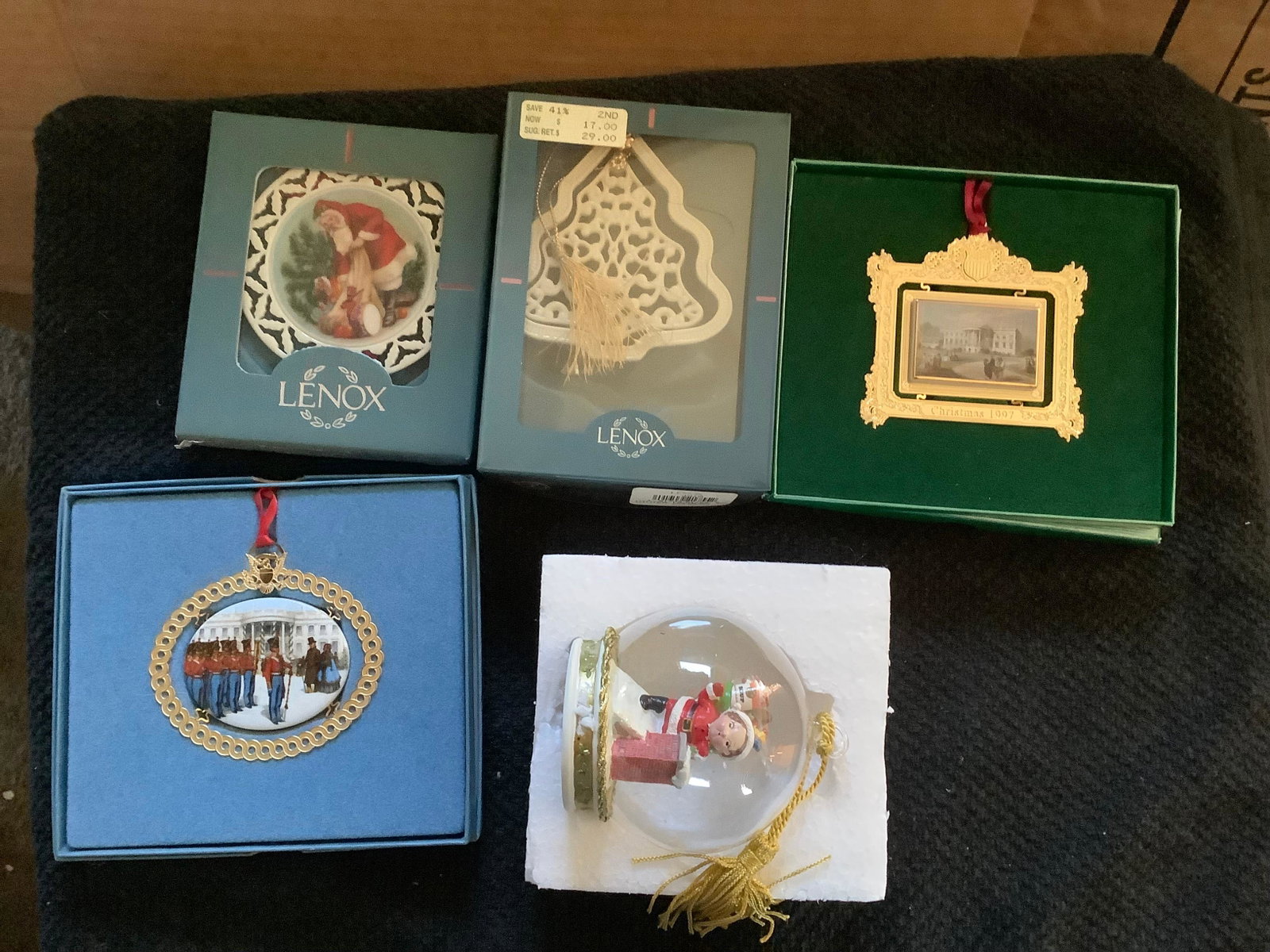 Lot of Lenox and White House Christmas Ornaments: Lot of Lenox and White House Christmas Ornaments