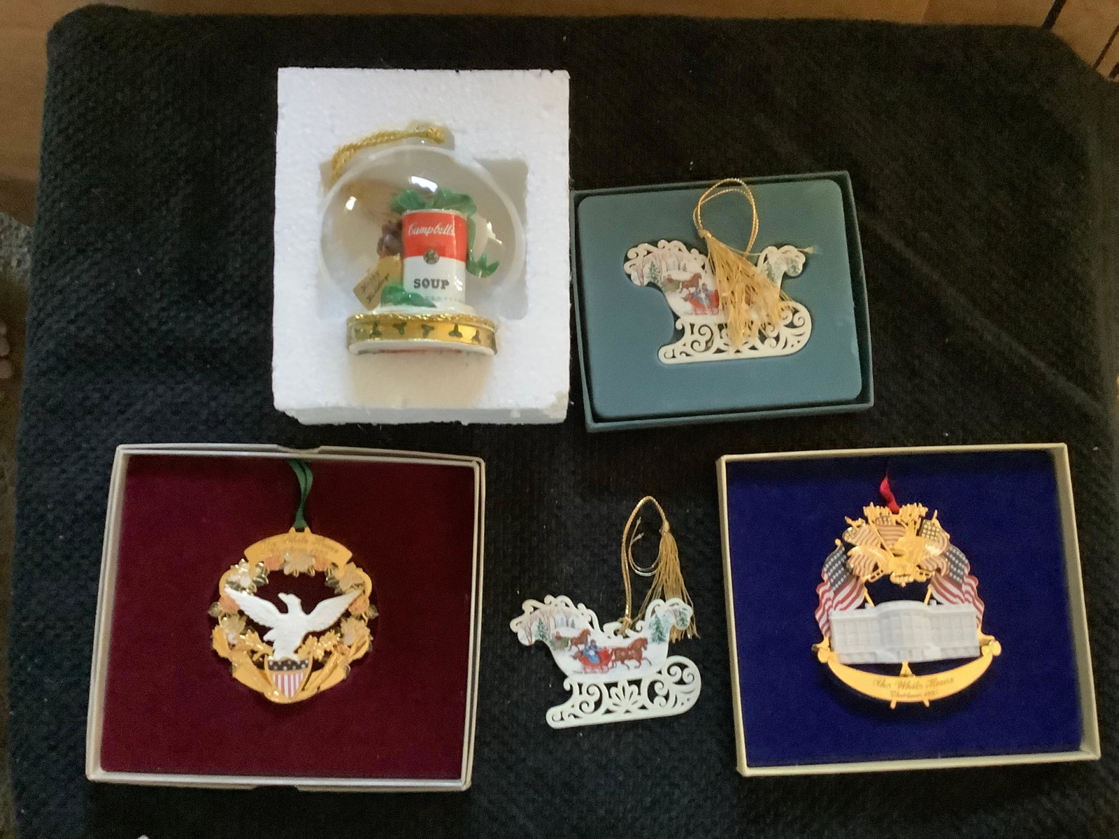 Lot of Lenox and White House Christmas Ornaments: Lot of Lenox and White House Christmas Ornaments