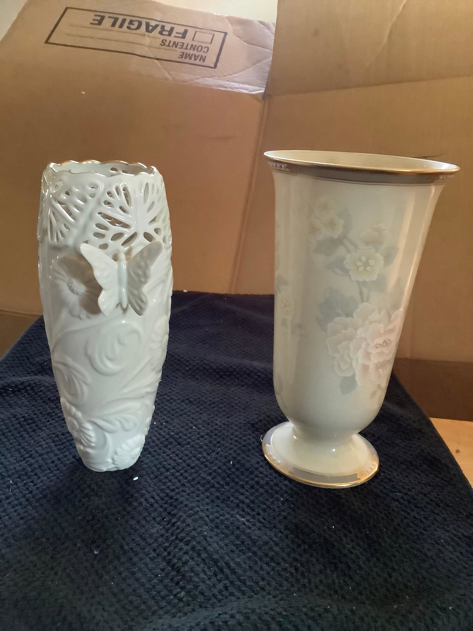 A lot of Lenox vases - tallest one is 8 1/2" tall: A lot of Lenox vases - tallest one is 8 1/2" tall