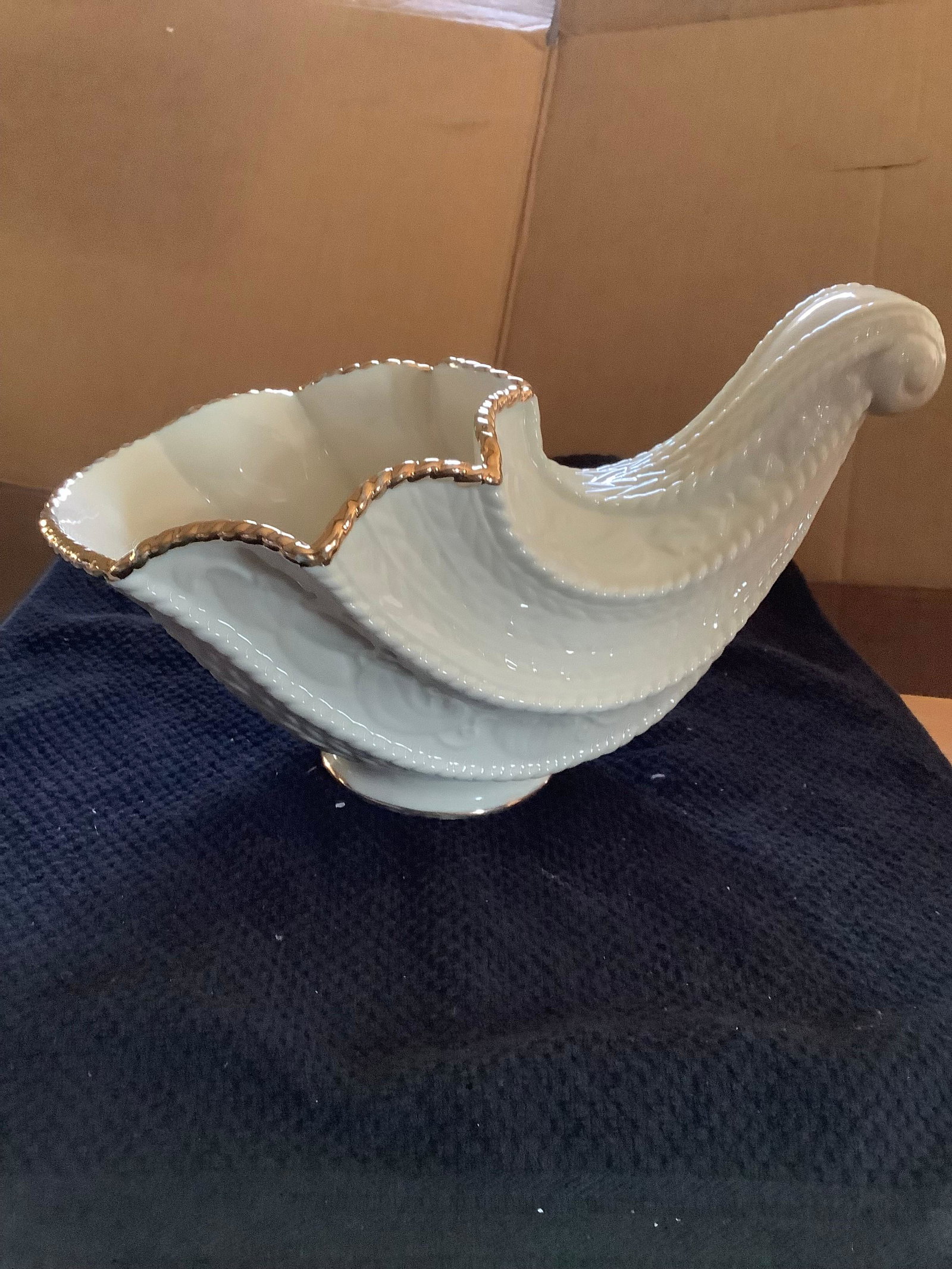 Lenox cornucopia piece - approx 11 1/2"long: Lenox cornucopia piece - approx 11 1/2"long