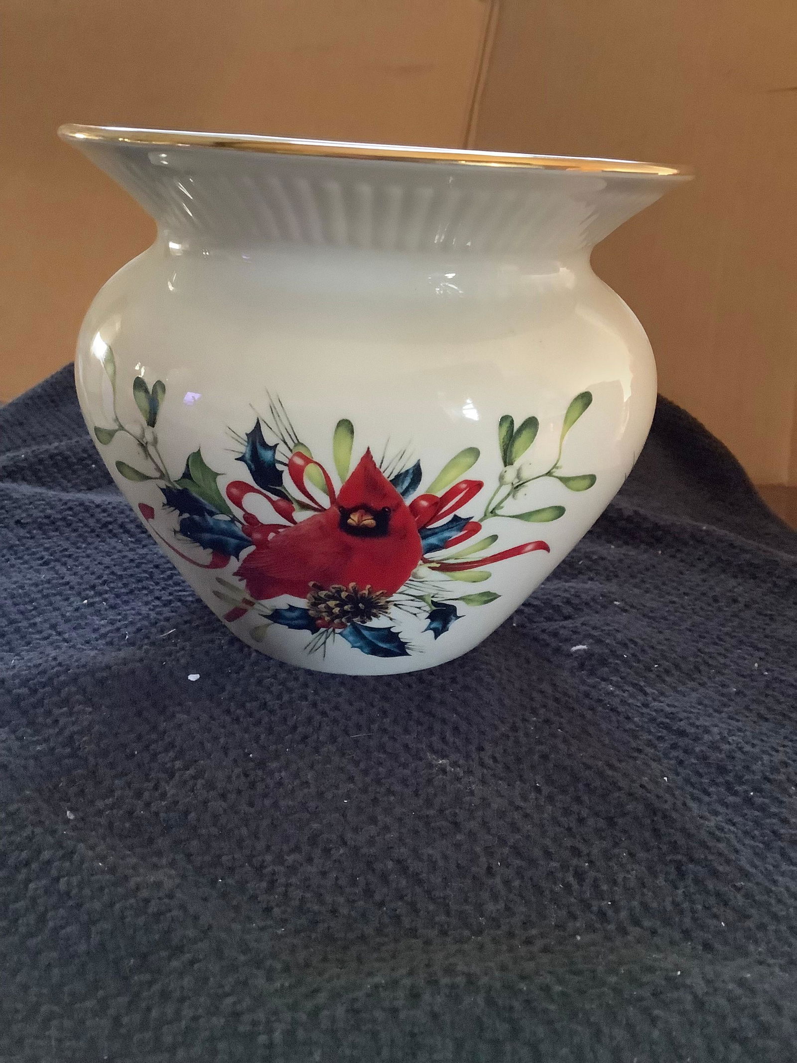 Lenox "Winter Garden" signed by artist bowl approx 7" across (1 of 1)
