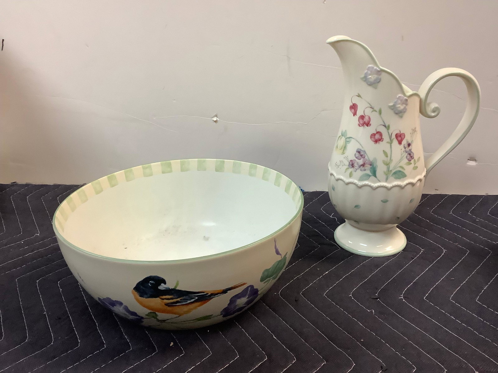 Lot of Lenox Spring Pitcher and Lenox Summer Bowl Tallest 10": Lot of Lenox Spring Pitcher and Lenox Summer Bowl Tallest 10"