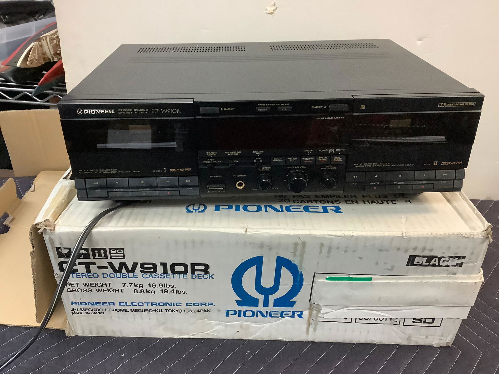 Pioneer Electronic Corp CT-W91OR Stereo Double Cassette Deck (1 of 1)