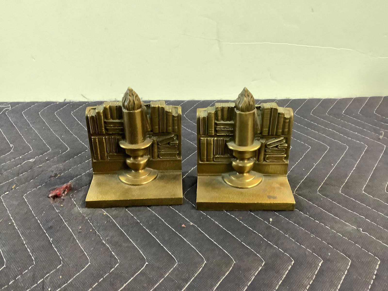 Lot of 2 PM Brass Bookends 5": Lot of 2 PM Brass Bookends 5"