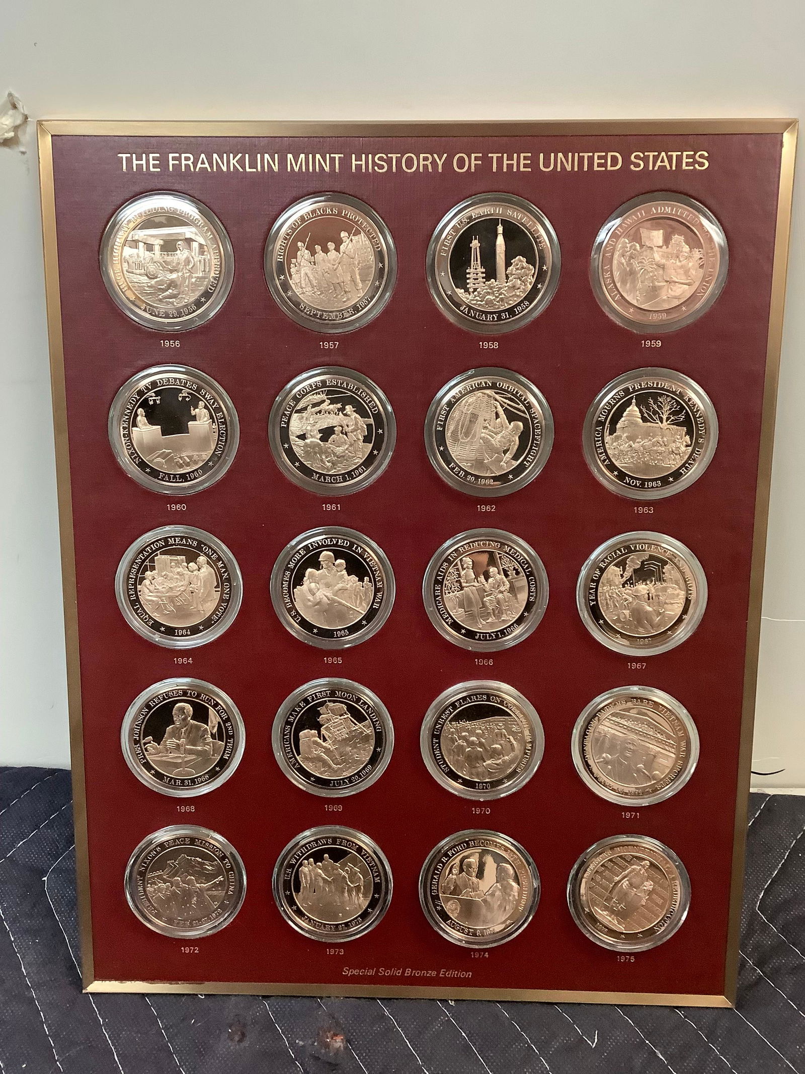 The Franklin Mint History Of The United States Special Solid Bronze Edition Metals (1 of 1)