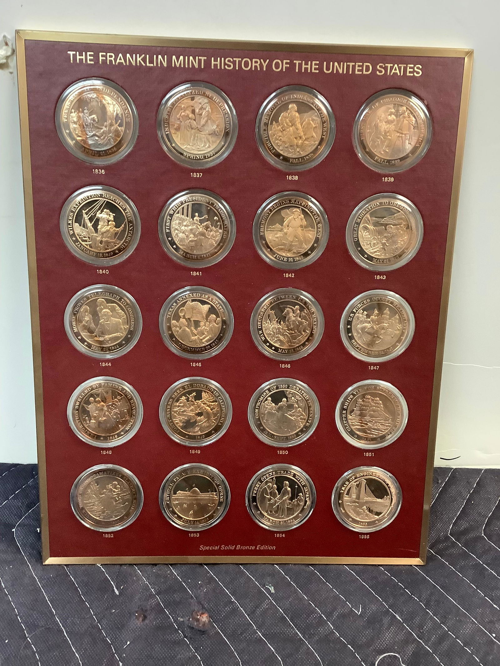 The Franklin Mint History Of The United States Special Solid Bronze Edition Metals (1 of 1)