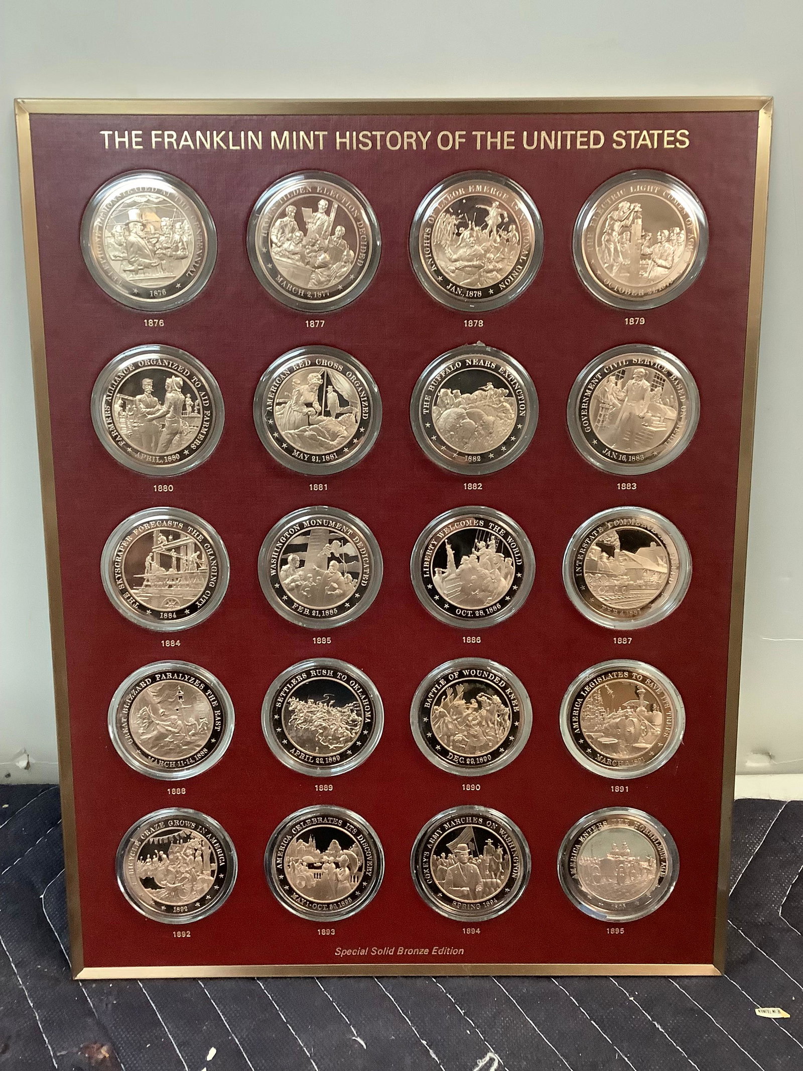 The Franklin Mint History Of The United States Special Solid Bronze Edition Metals (1 of 1)