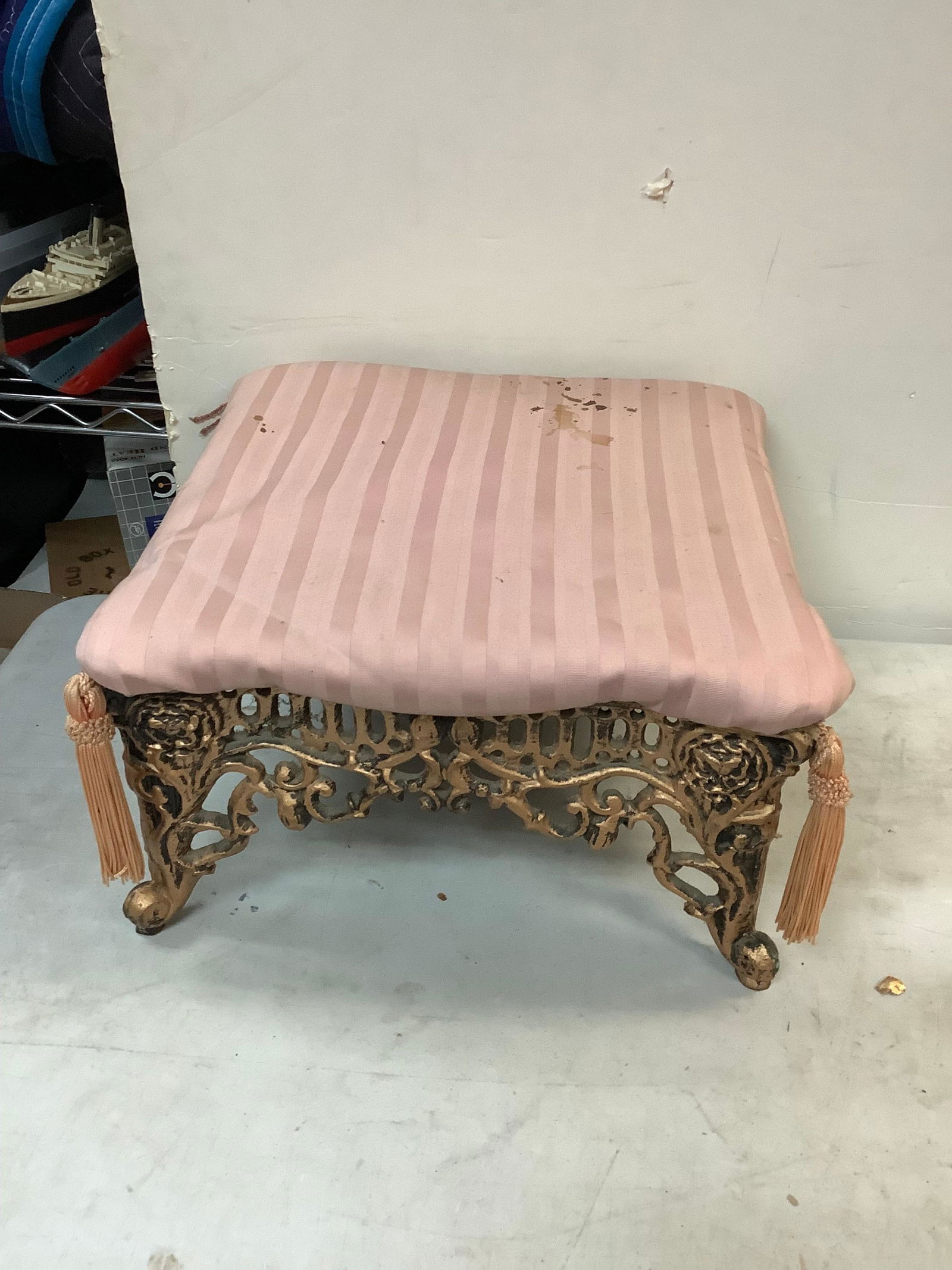 vintage foot stool (1 of 1)