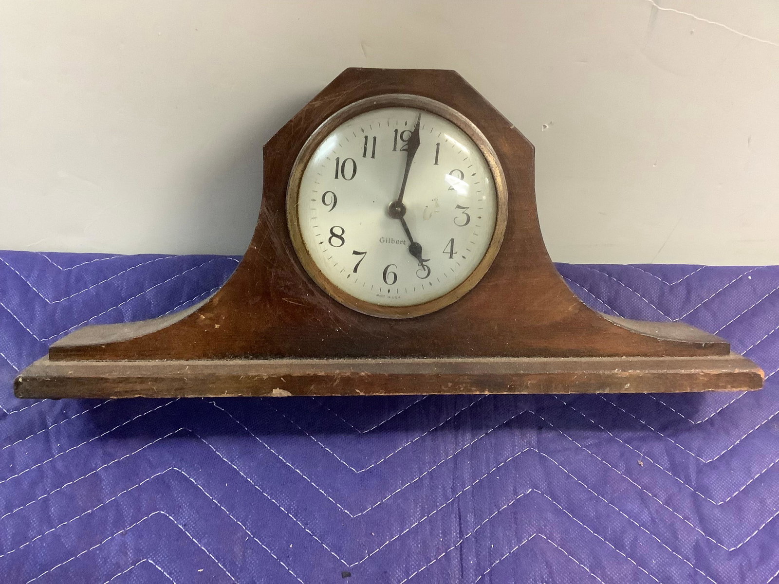 Gilbert Wooden Mantle Clock 7x15.5: Gilbert Wooden Mantle Clock 7x15.5