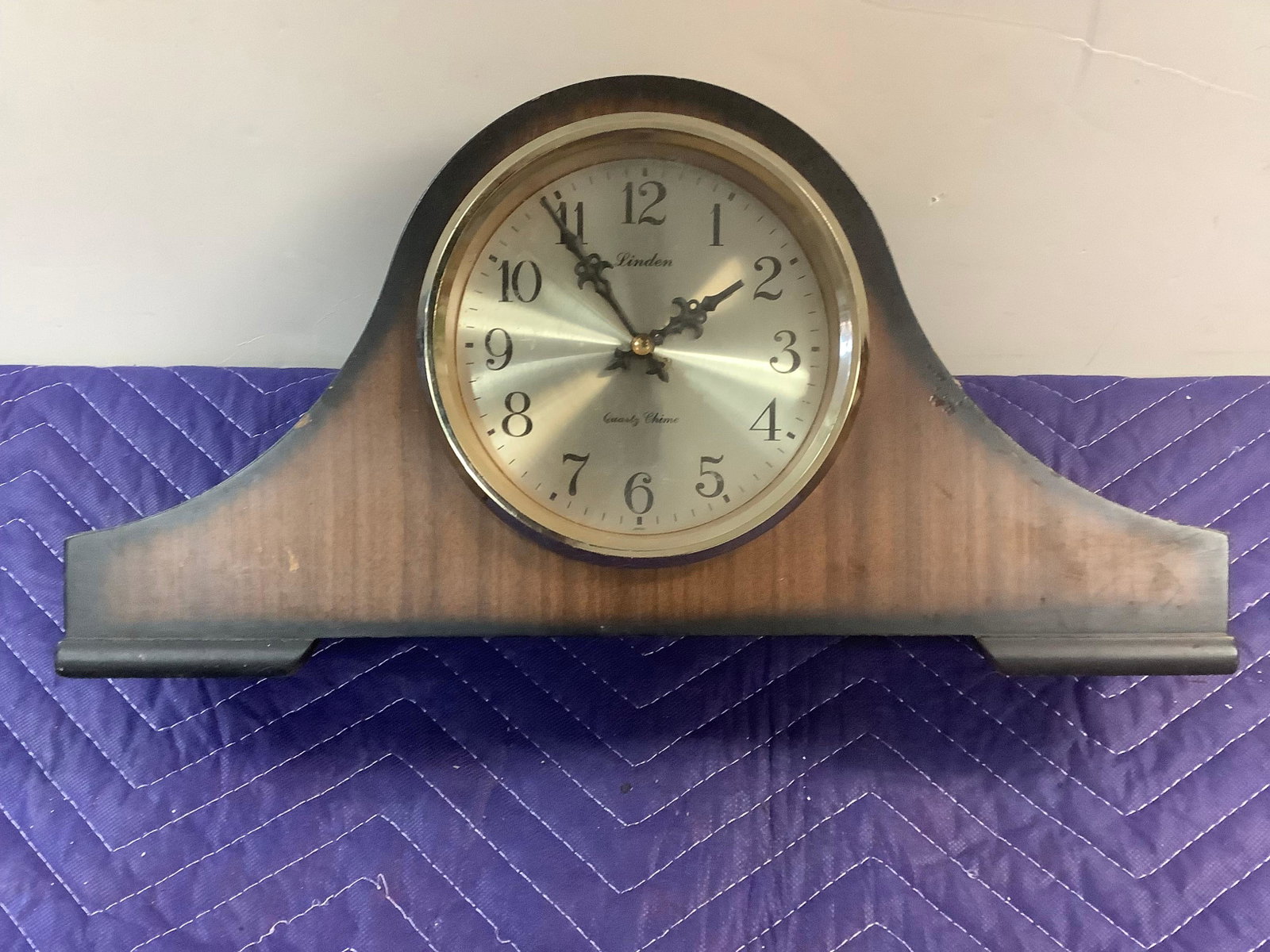 Linden Wooden Mantle Clock 8x16.5: Linden Wooden Mantle Clock 8x16.5
