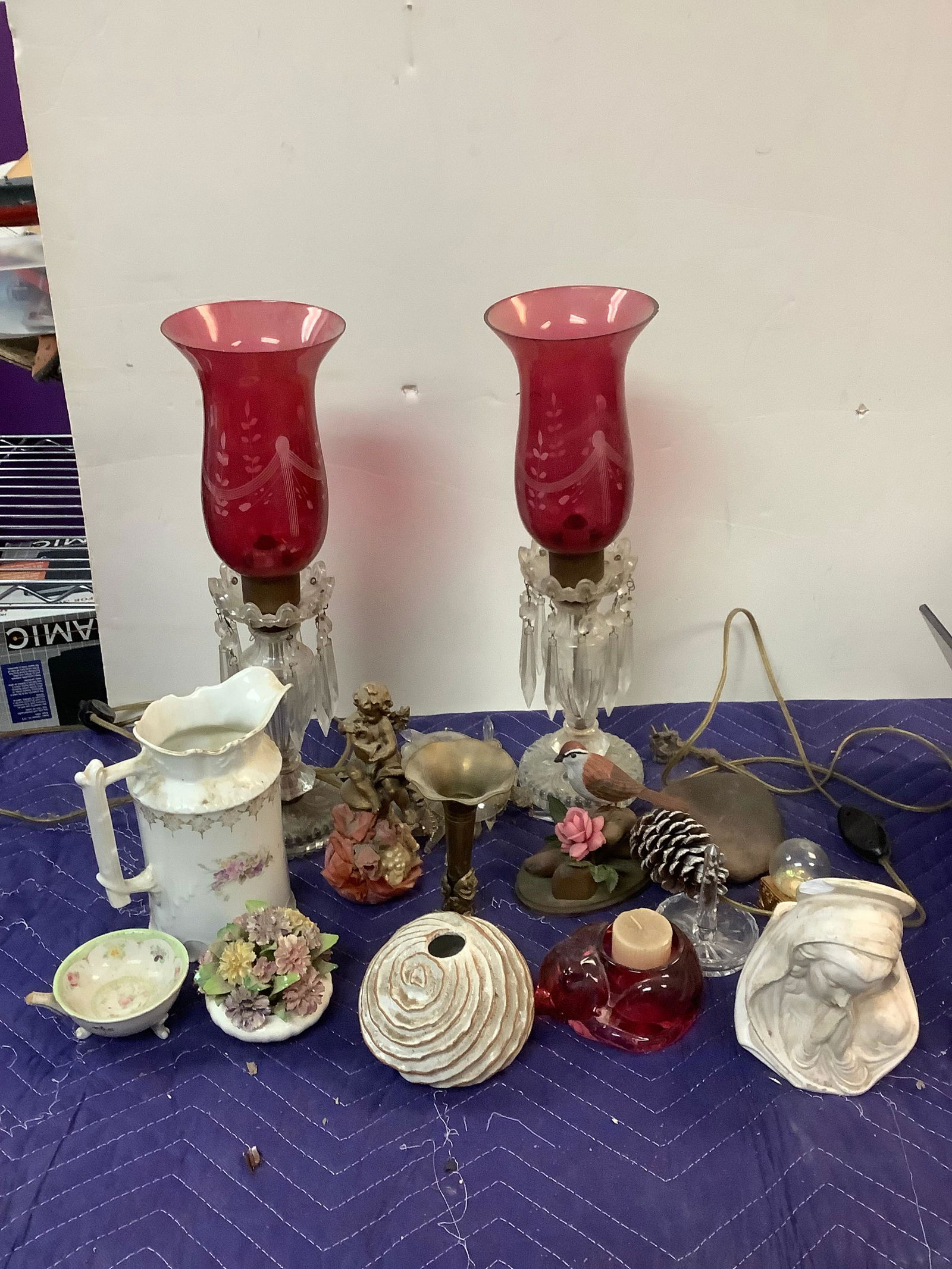 glass ring holder, coal port bone China, white coral vase, and more: glass ring holder, coal port bone China, white coral vase, and more