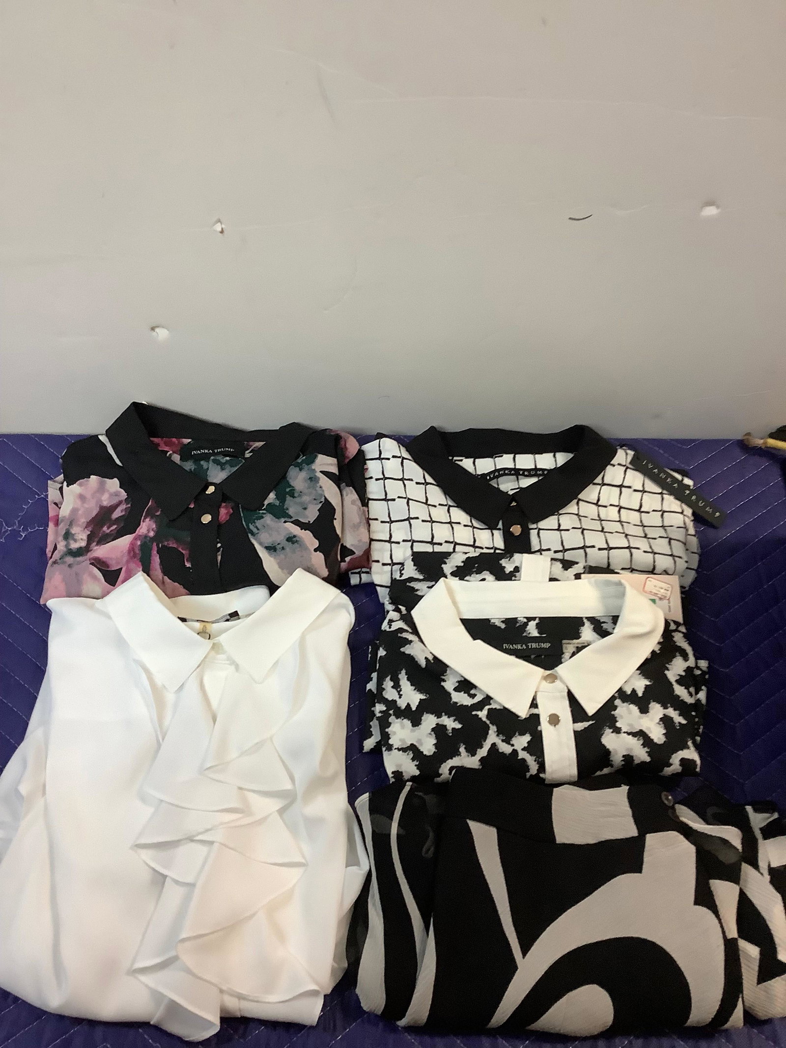 Lot of New w/ Tags Ivanka Trump Shirts, Karl Lagerfeld Shirt and Jones New York Shirt (No Tag): Lot of New w/ Tags Ivanka Trump Shirts, Karl Lagerfeld Shirt and Jones New York Shirt (No Tag)Size: Large