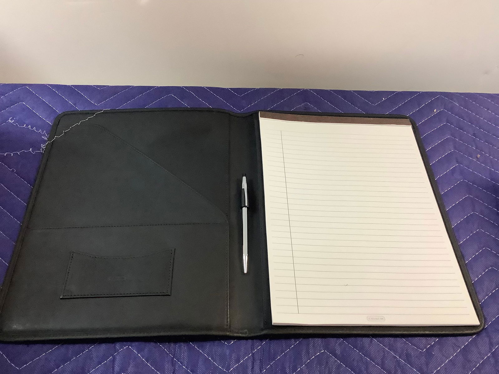 Coach Folder with Paper and Cross Pen: Coach Folder with Paper and Cross Pen