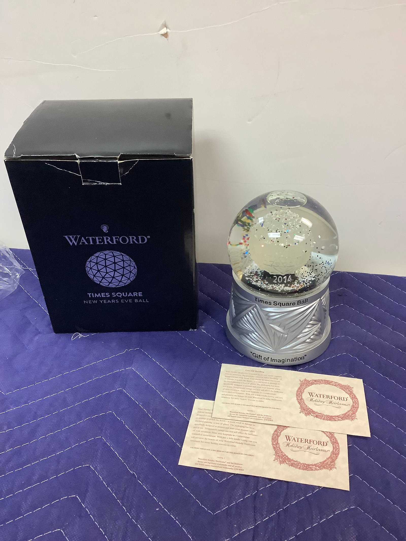 Waterford Time Square New Years Eve Ball 2014"Gift of Imagination" with box: Waterford Time Square New Years Eve Ball 2014"Gift of Imagination" with box