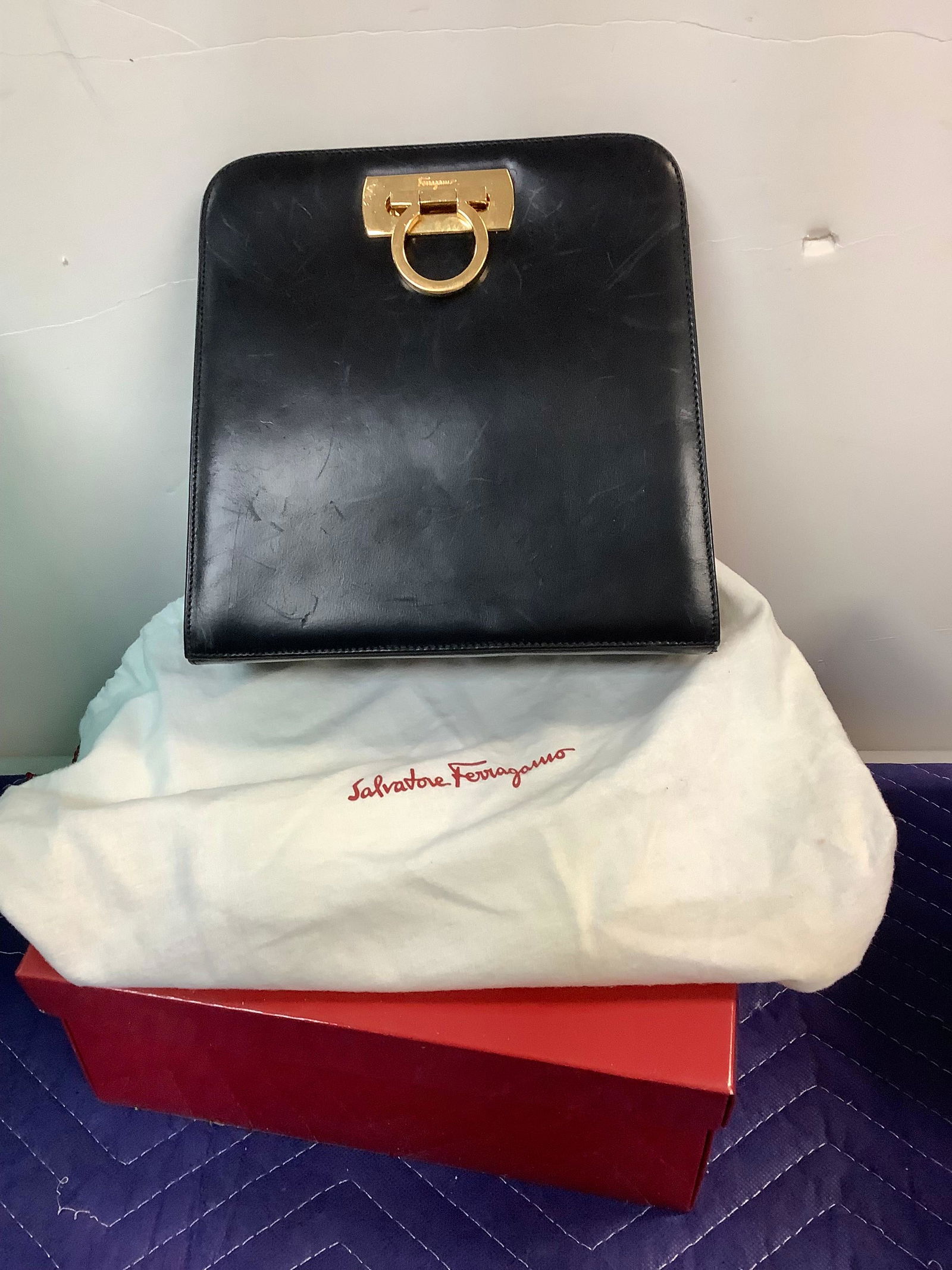 New Salvatore Ferragamo Bag with Dust Bag & Box Serial P215241 (Has Some Scratches) (1 of 1)