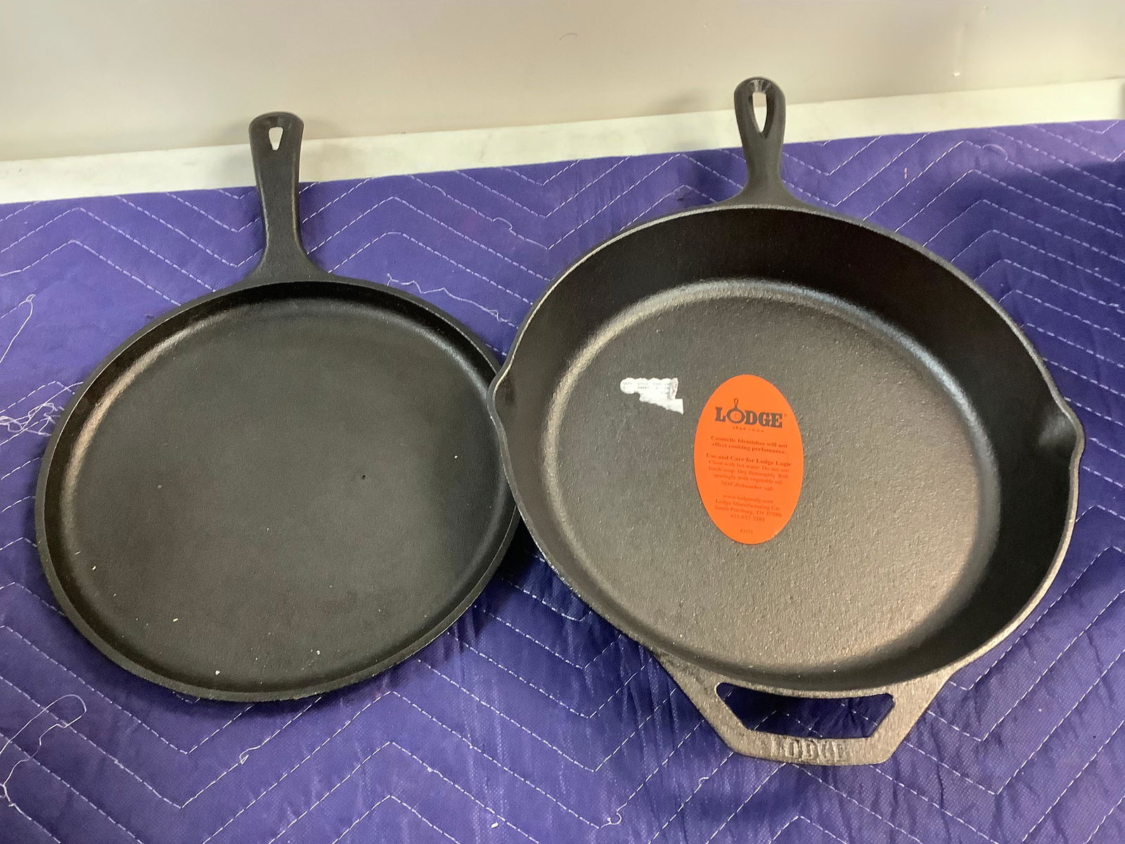 Lot of 2 Lodge Cast Iron Pans (1 of 1)